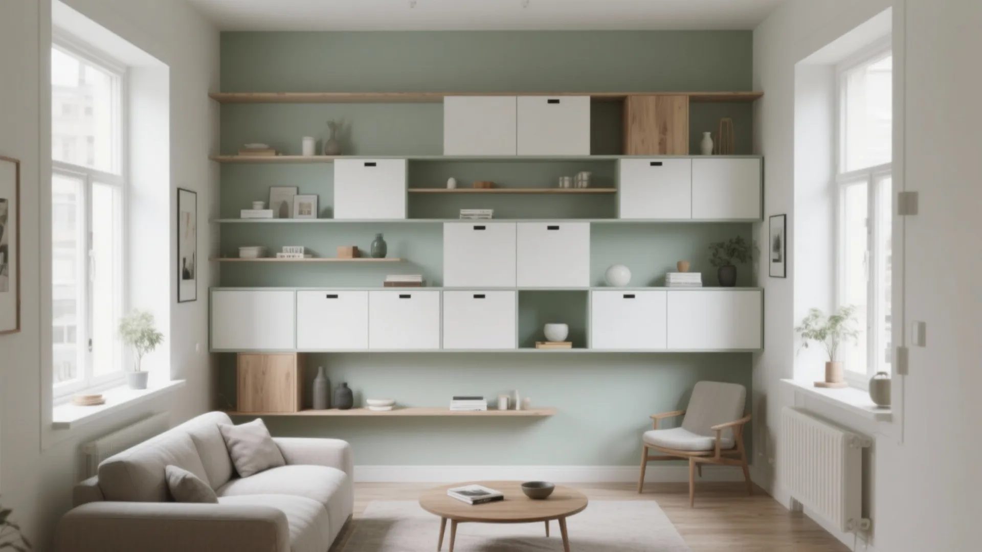 Minimalist wall storage that doubles as decor