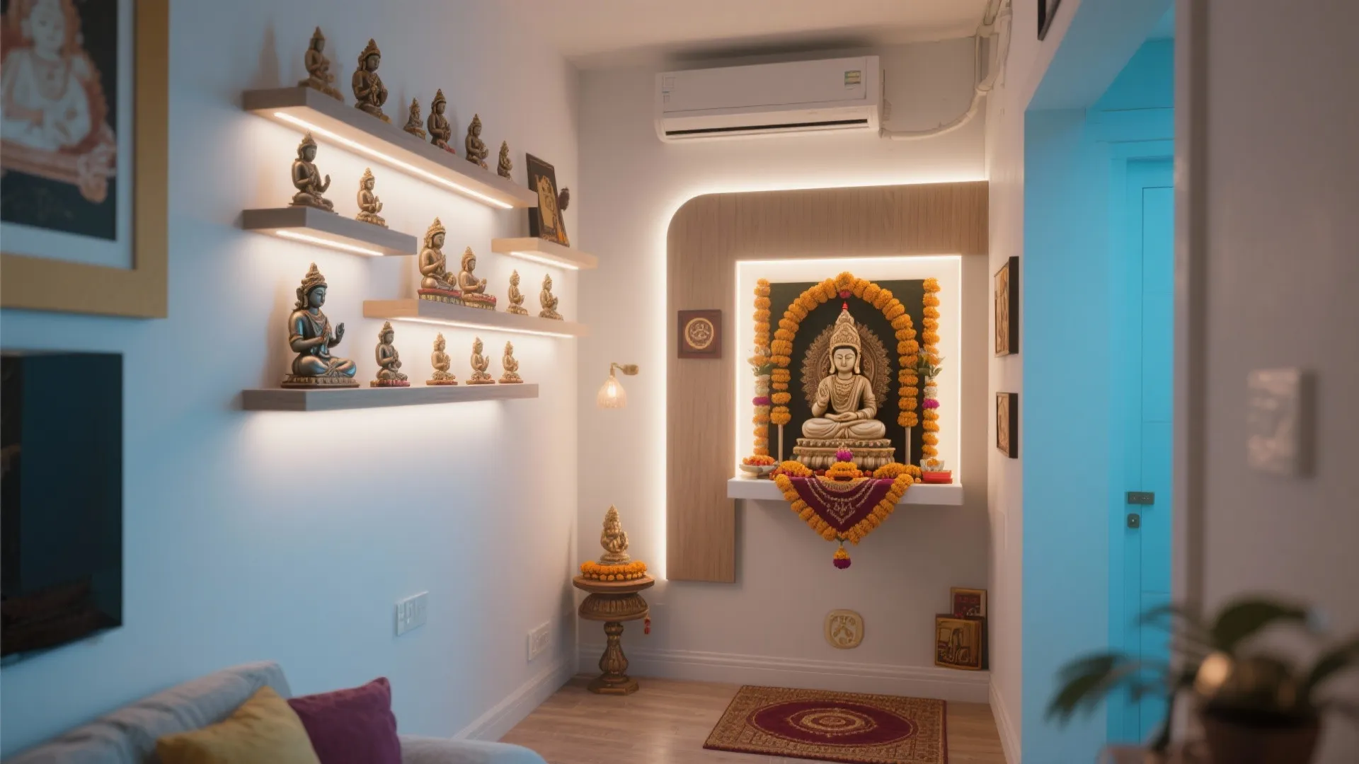 Compact Wall-Mounted Shelves