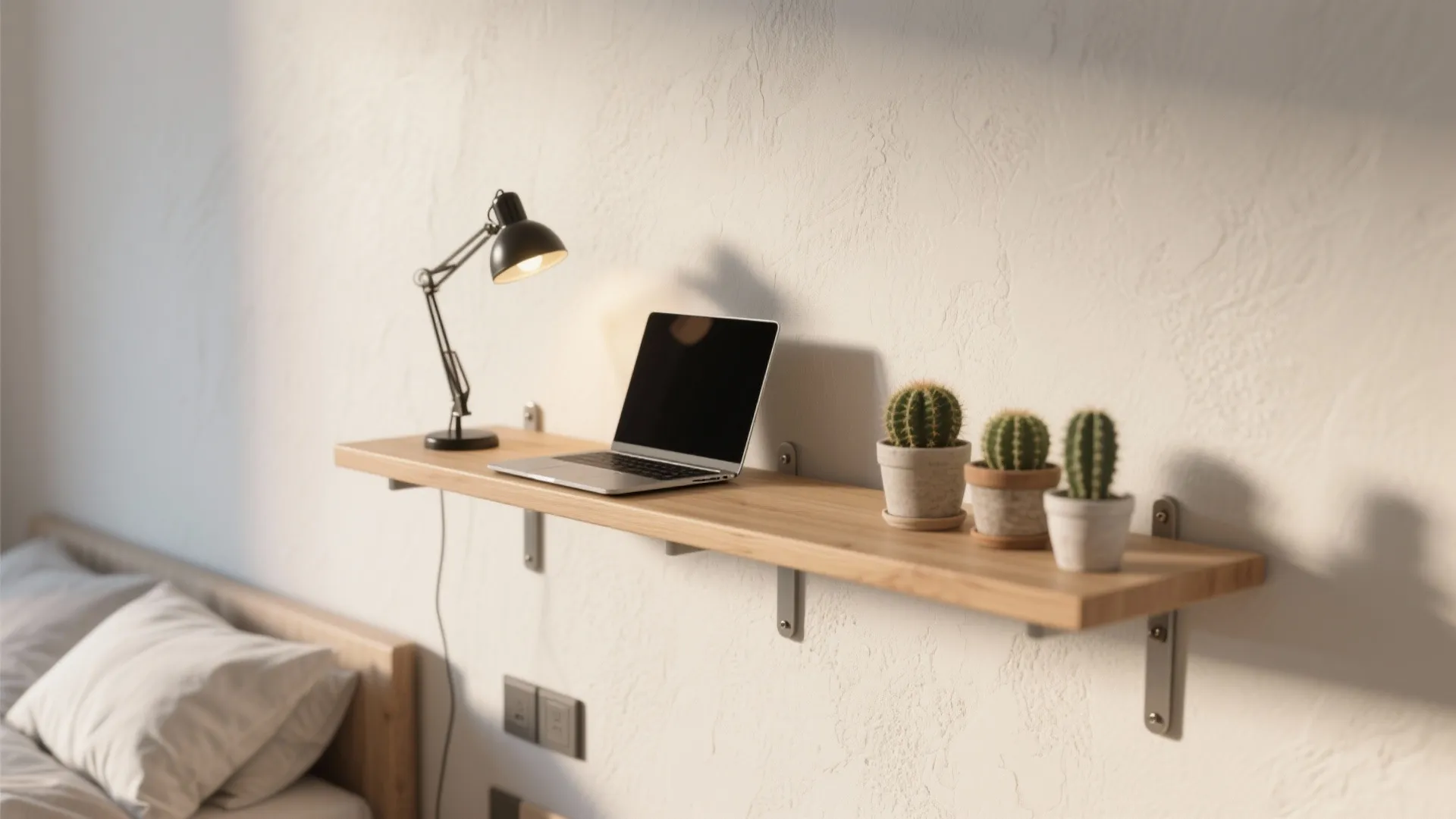 1. Slim wall-mounted shelf
