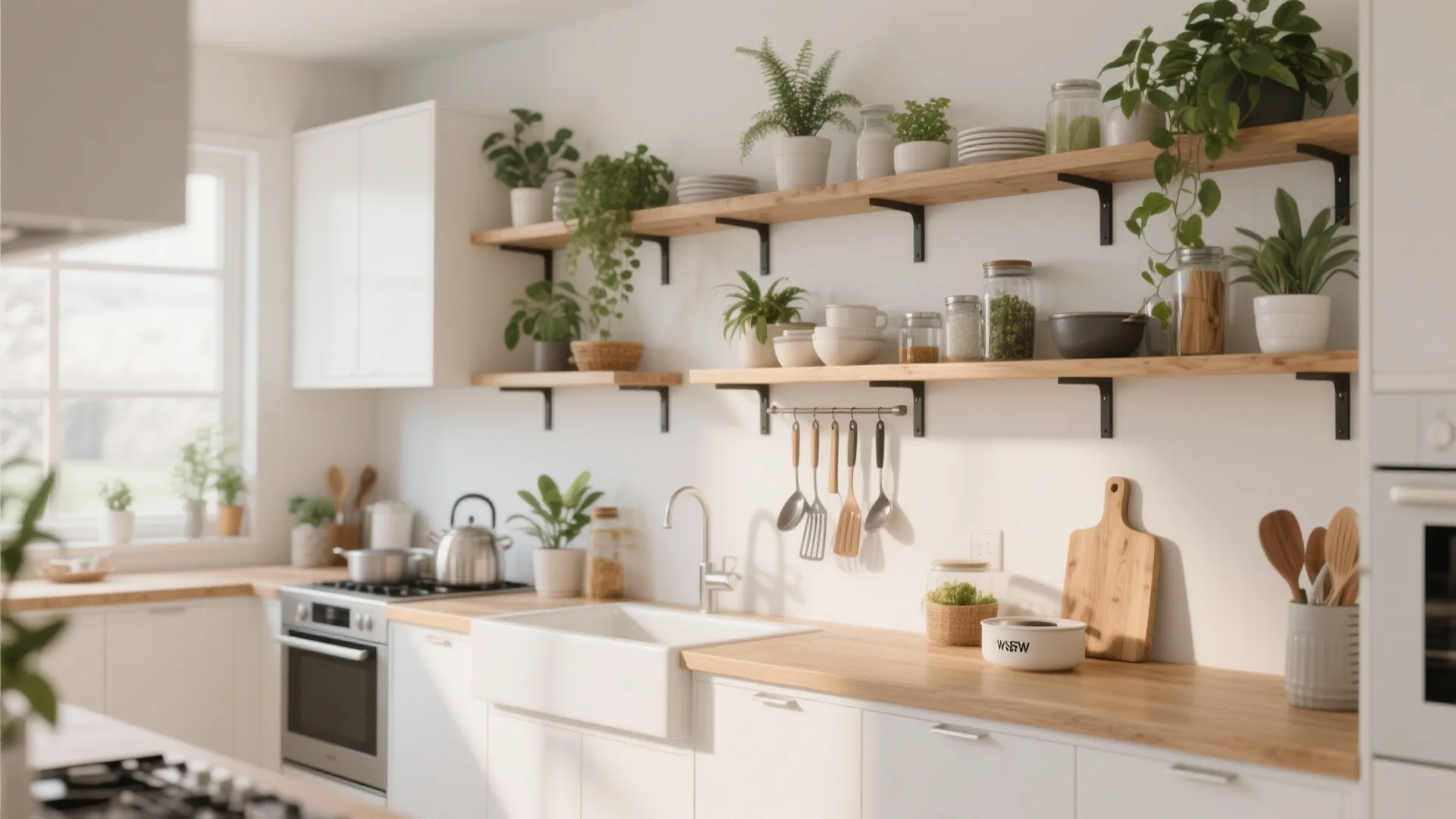 1. Opt for Wall-Mounted Shelves