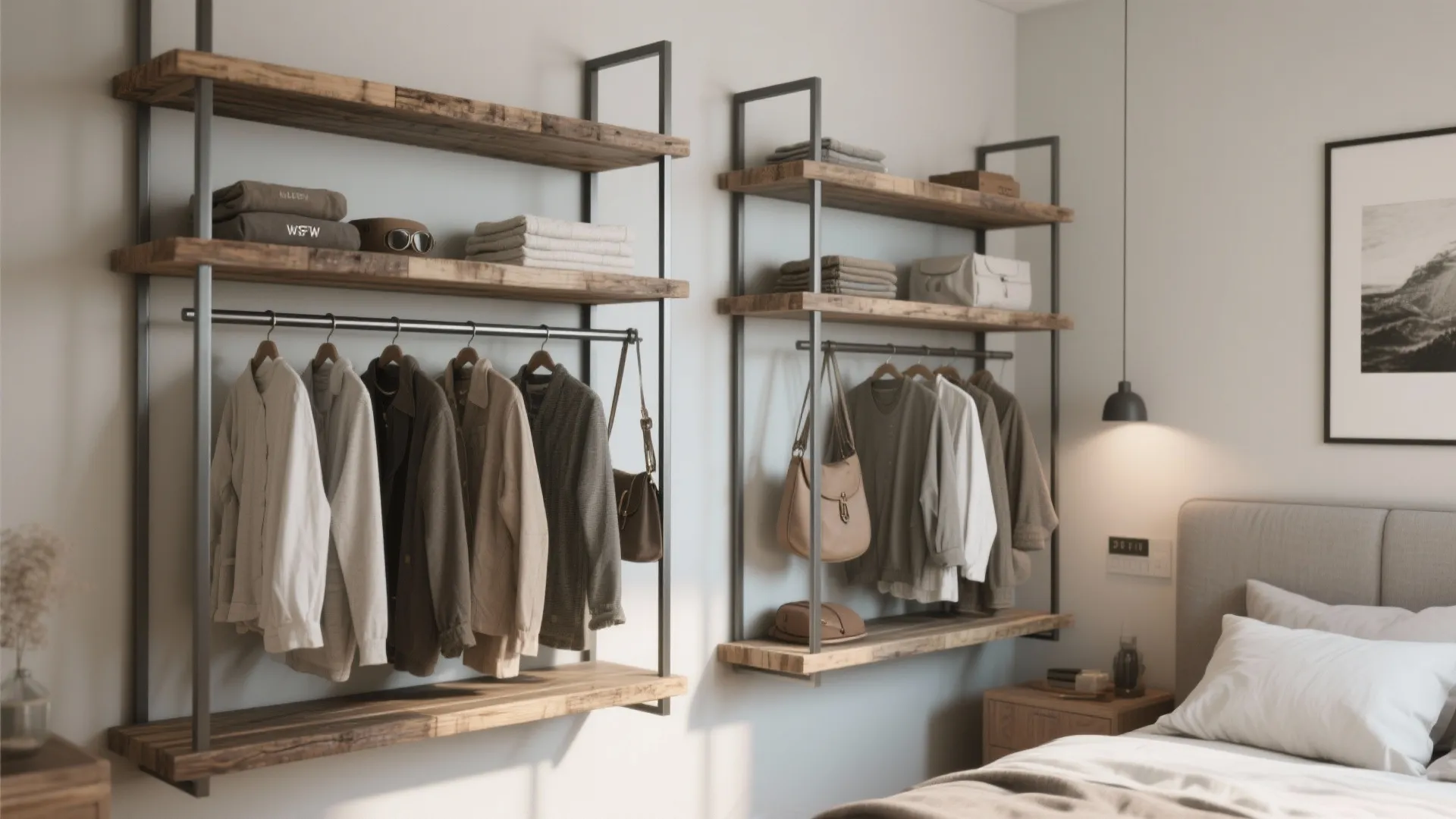 1. Wall-Mounted Shelving