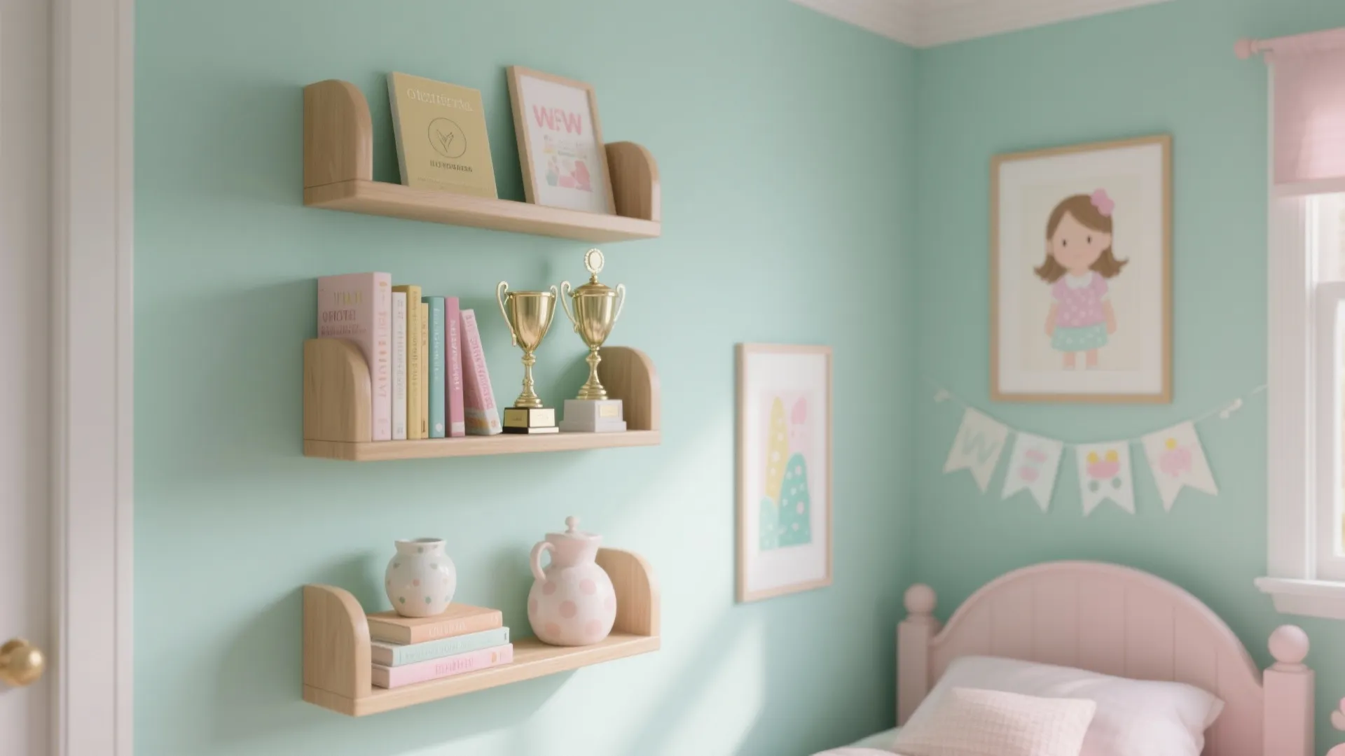 Wall-Mounted Shelving Display