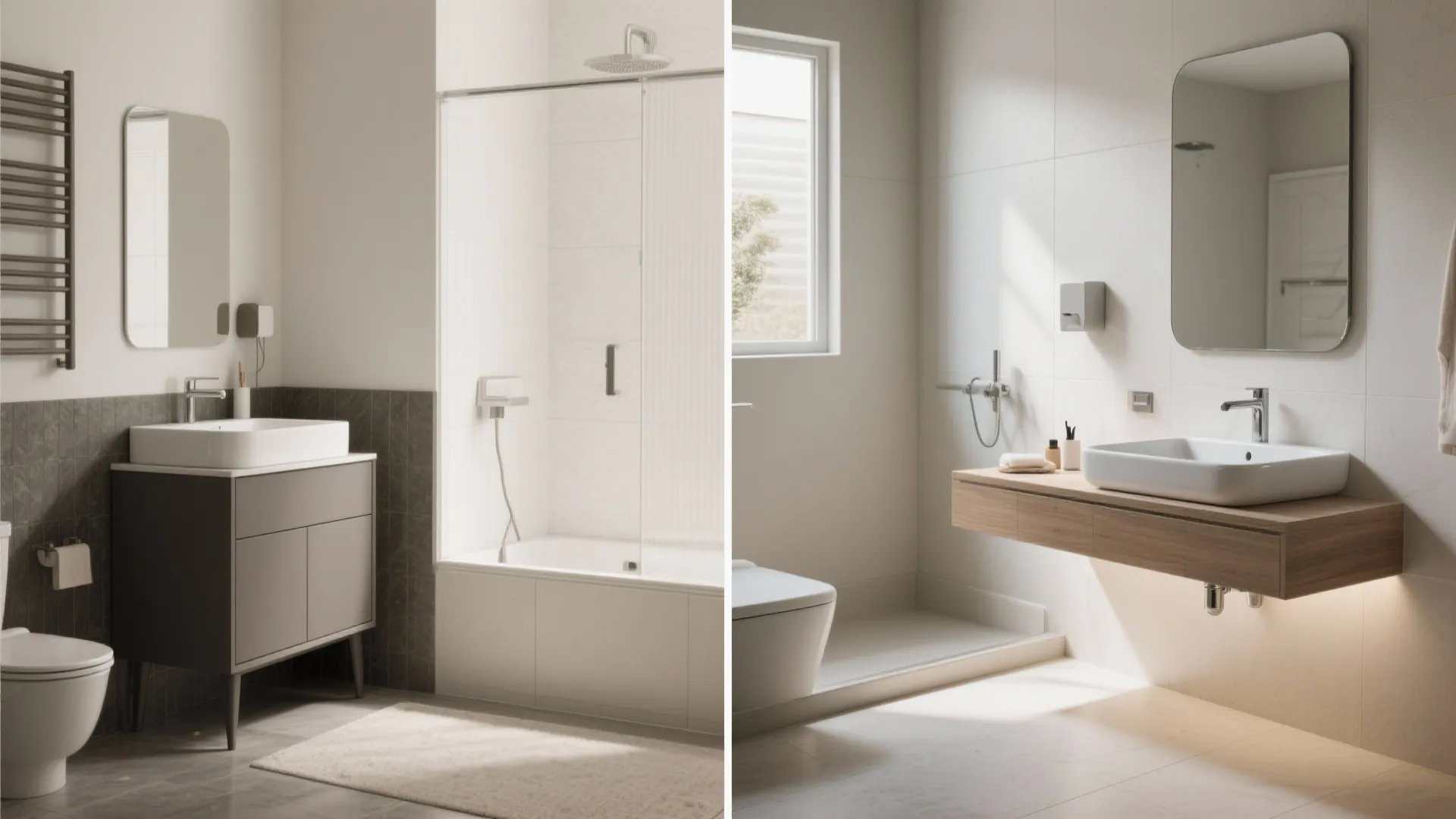 Wall-Mounted Sink for Airy Floor Space