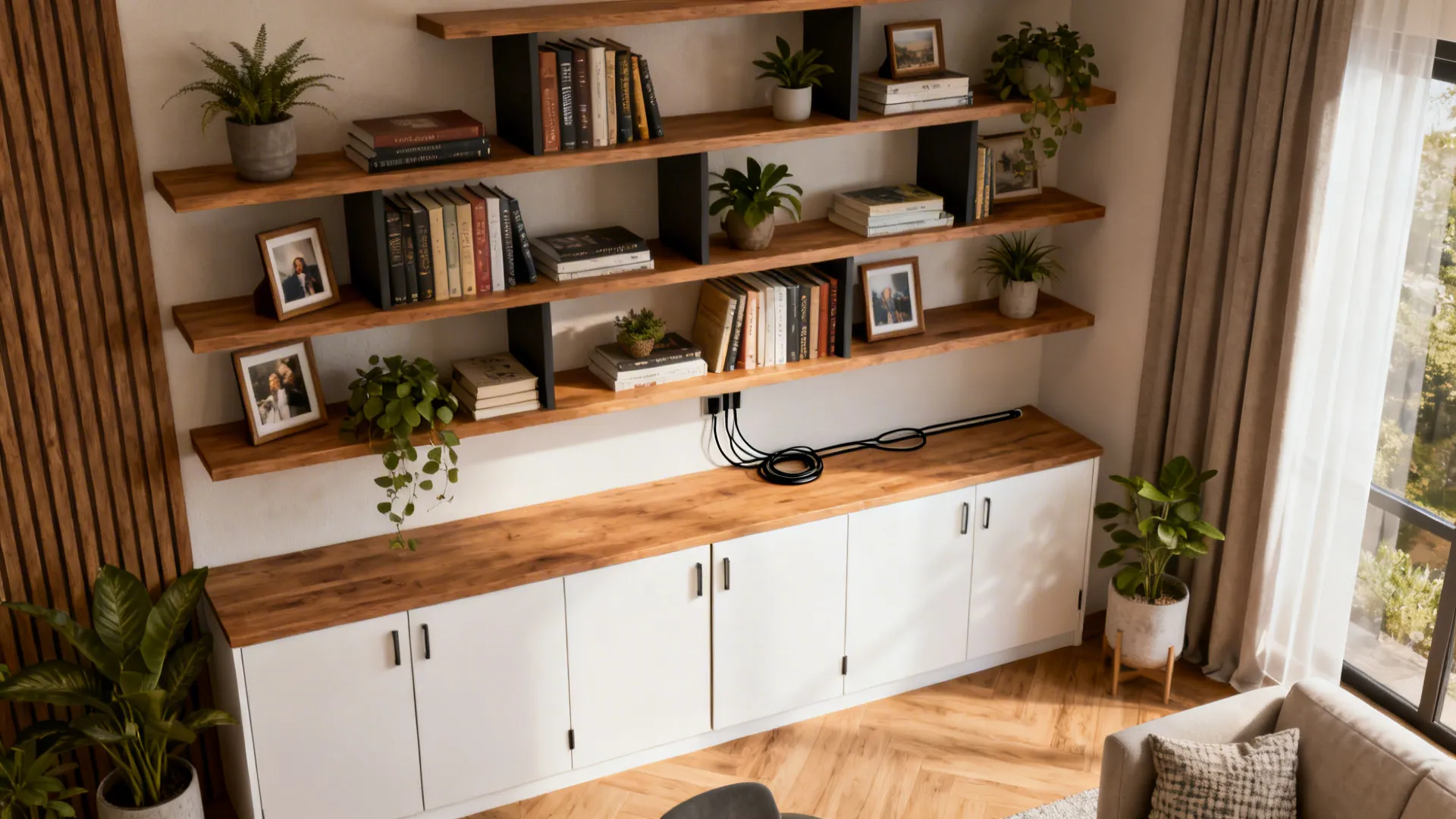 5. Maximize walls with smart storage and display