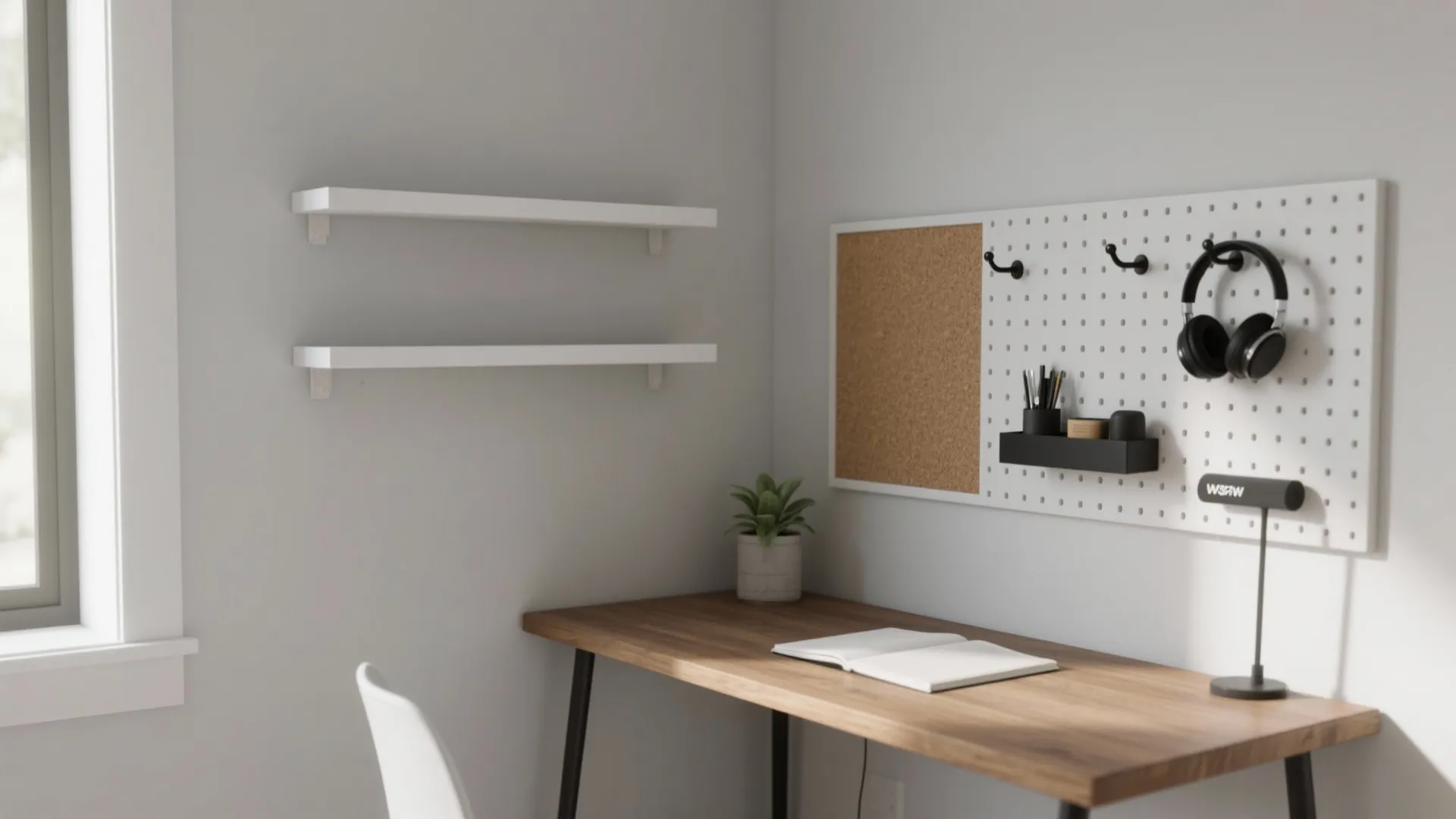 Minimalist wall storage for a clutter-free mind