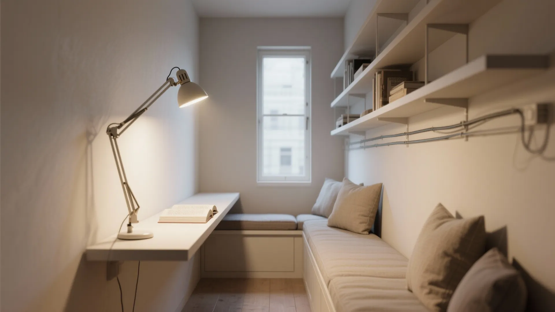 3. Wall-mounted LED swing lamp for narrow nooks