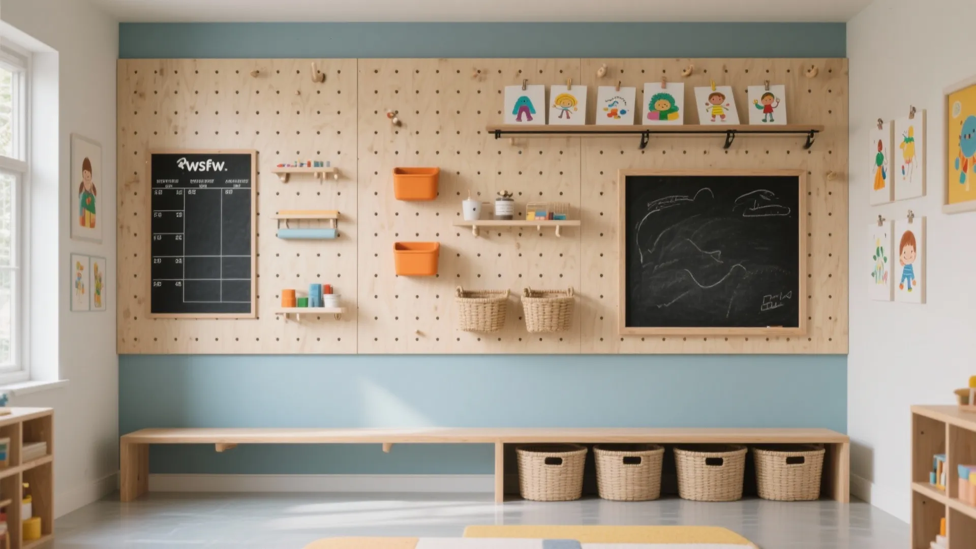 Creative Wall Systems: Pegboards, Chalk + Magnetic