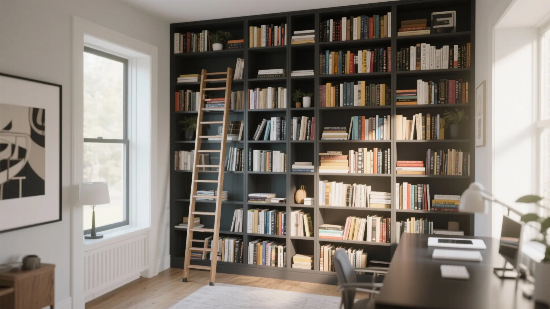 8. Wall-to-Ceiling Bookcase