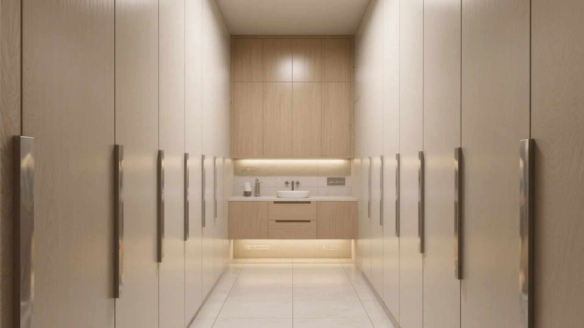 Built-in, Wall-to-Wall Almirah with Recessed Niches