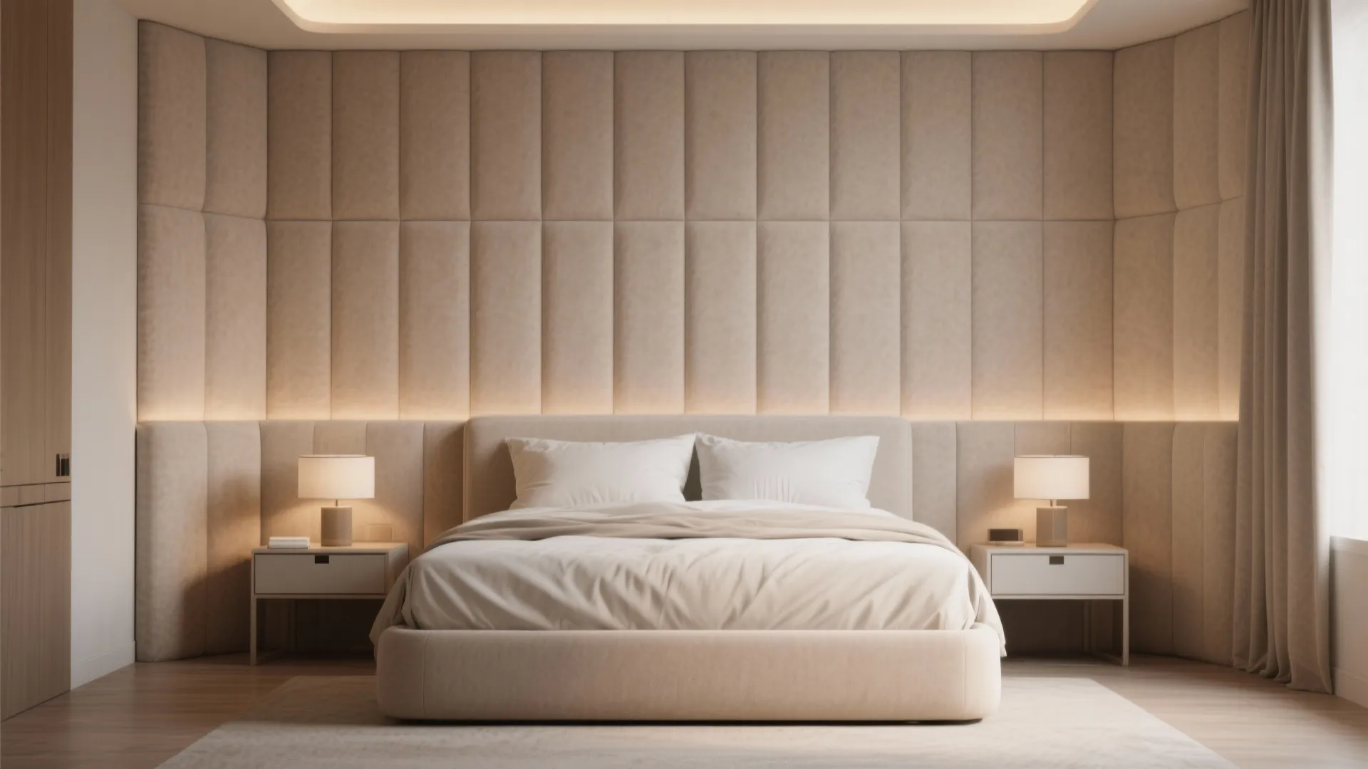 3. Wall-to-Wall Headboard