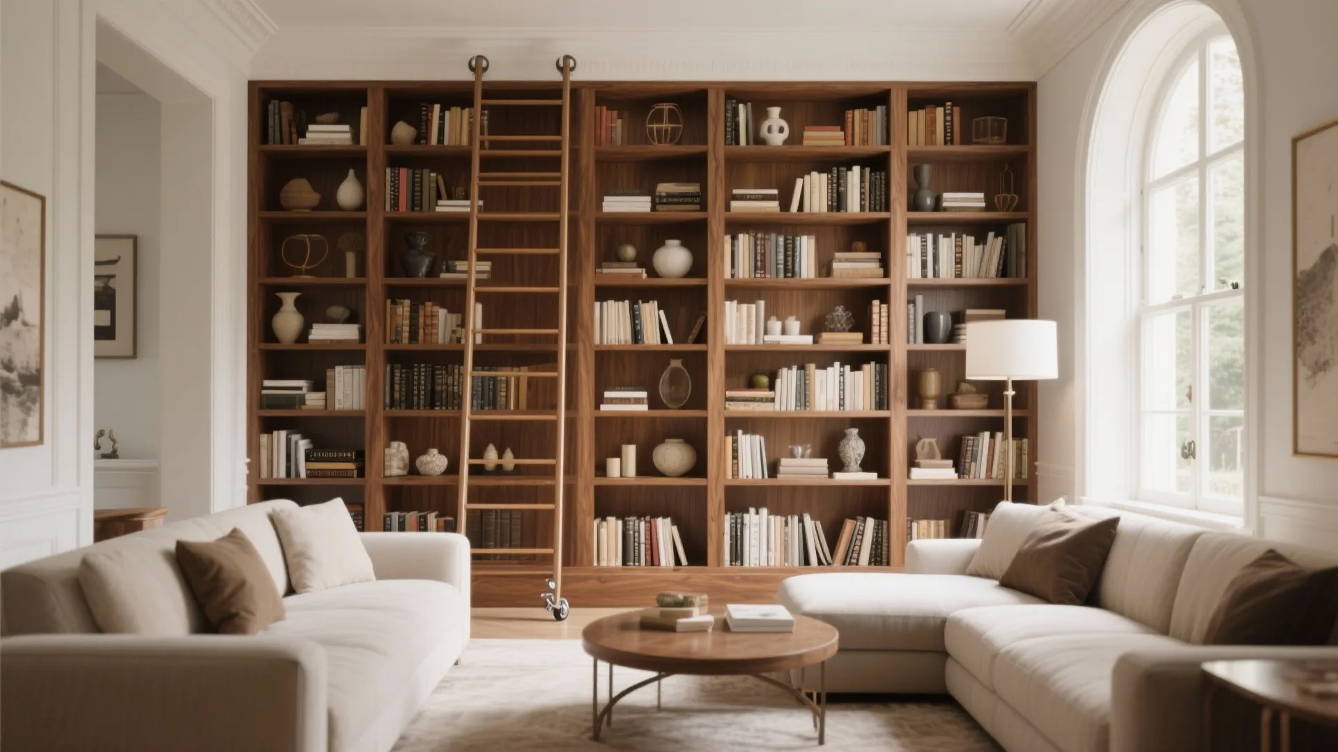 10. Wall-to-Wall Library Shelves