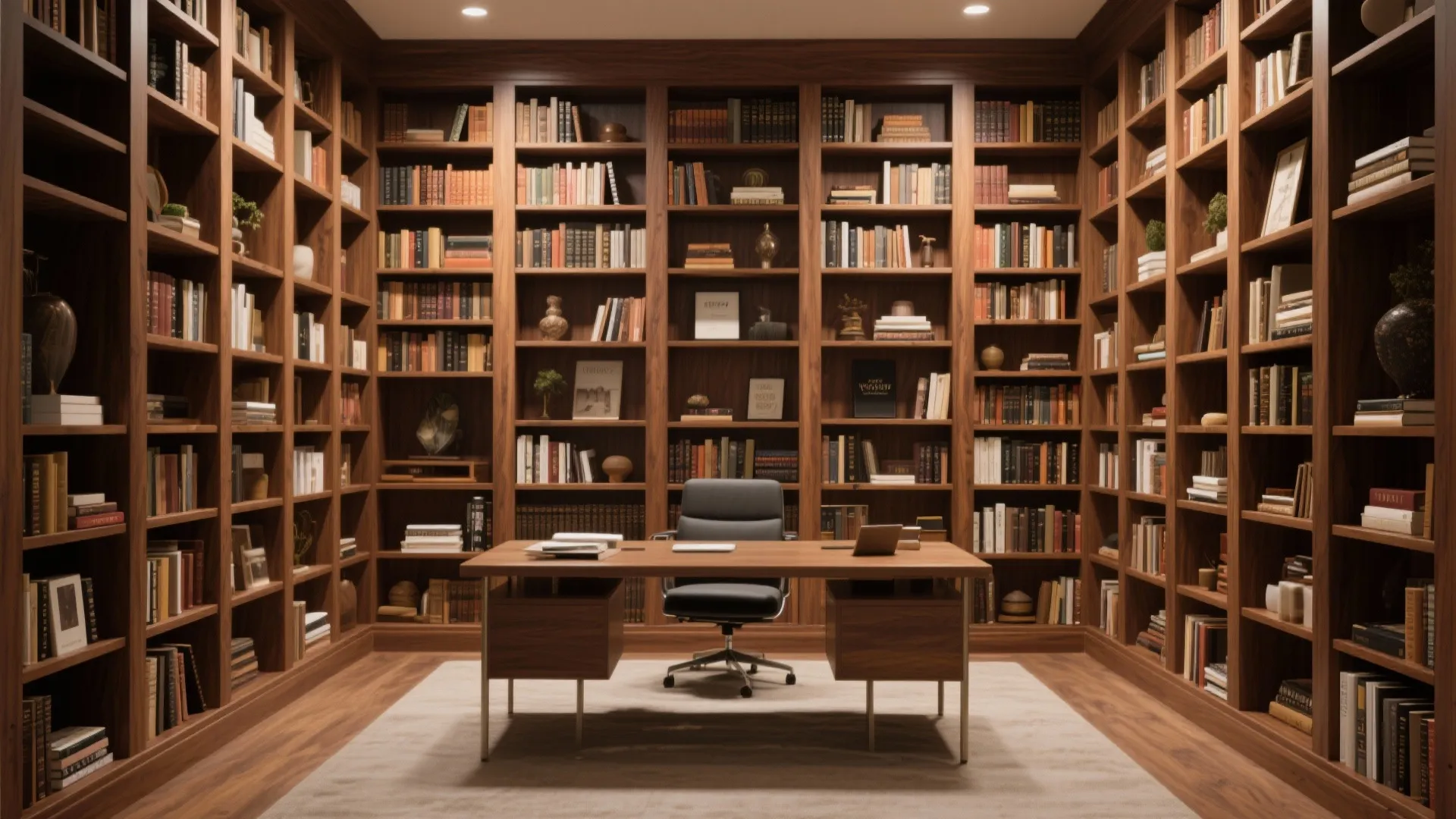 10. Wall-to-Wall Library Look