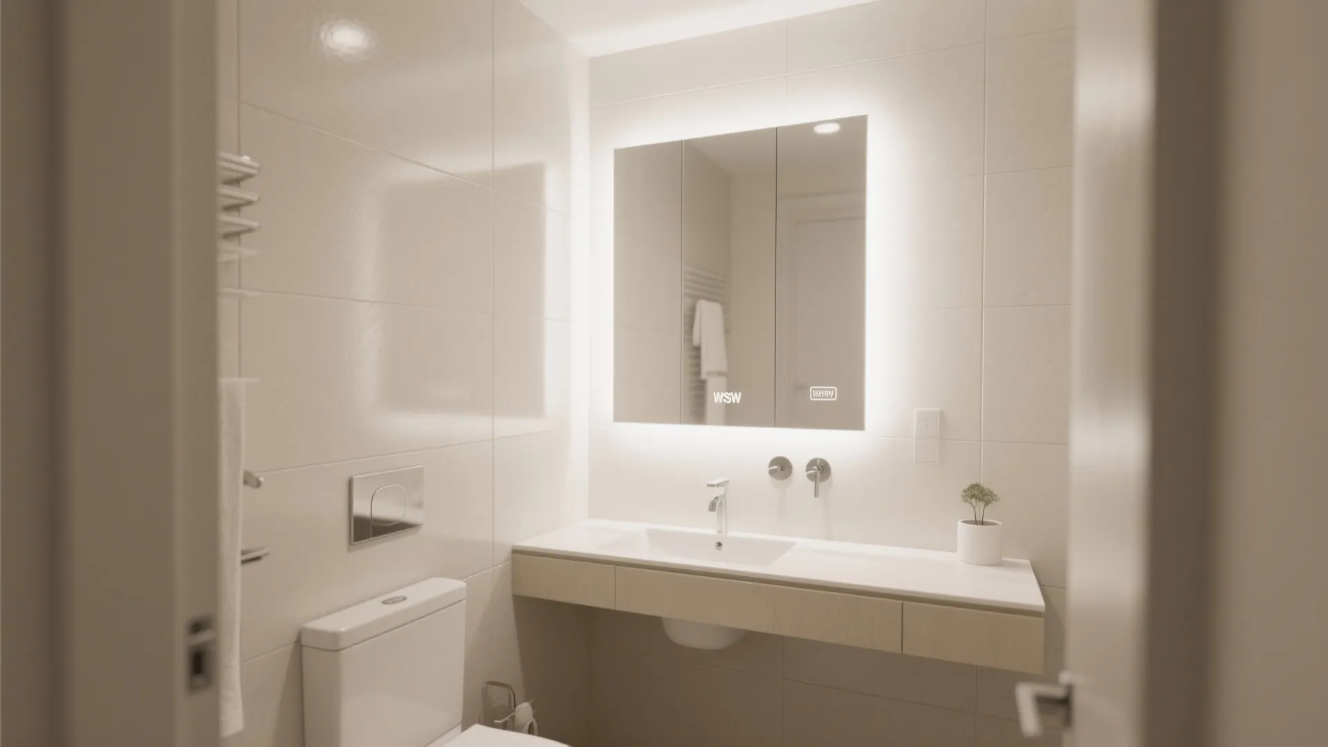 6. Wall-to-Wall Mirror