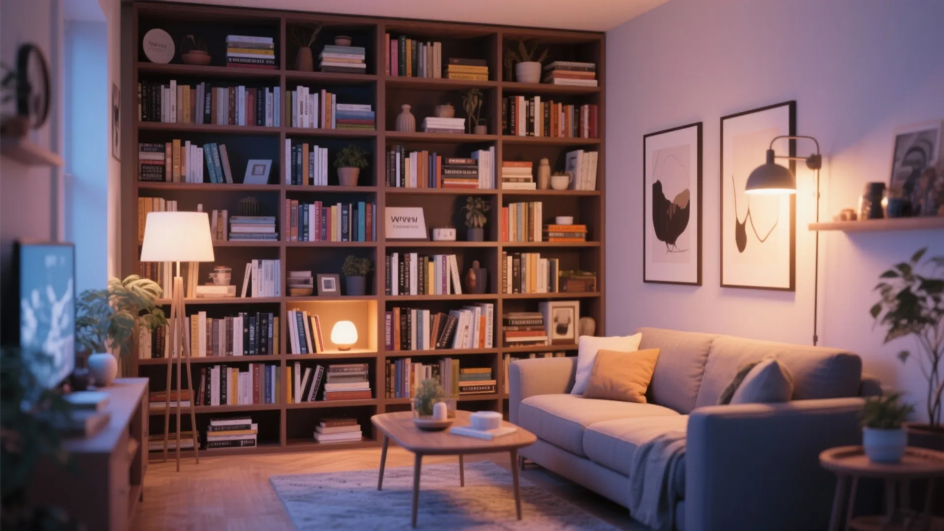 Wall-to-wall shelving