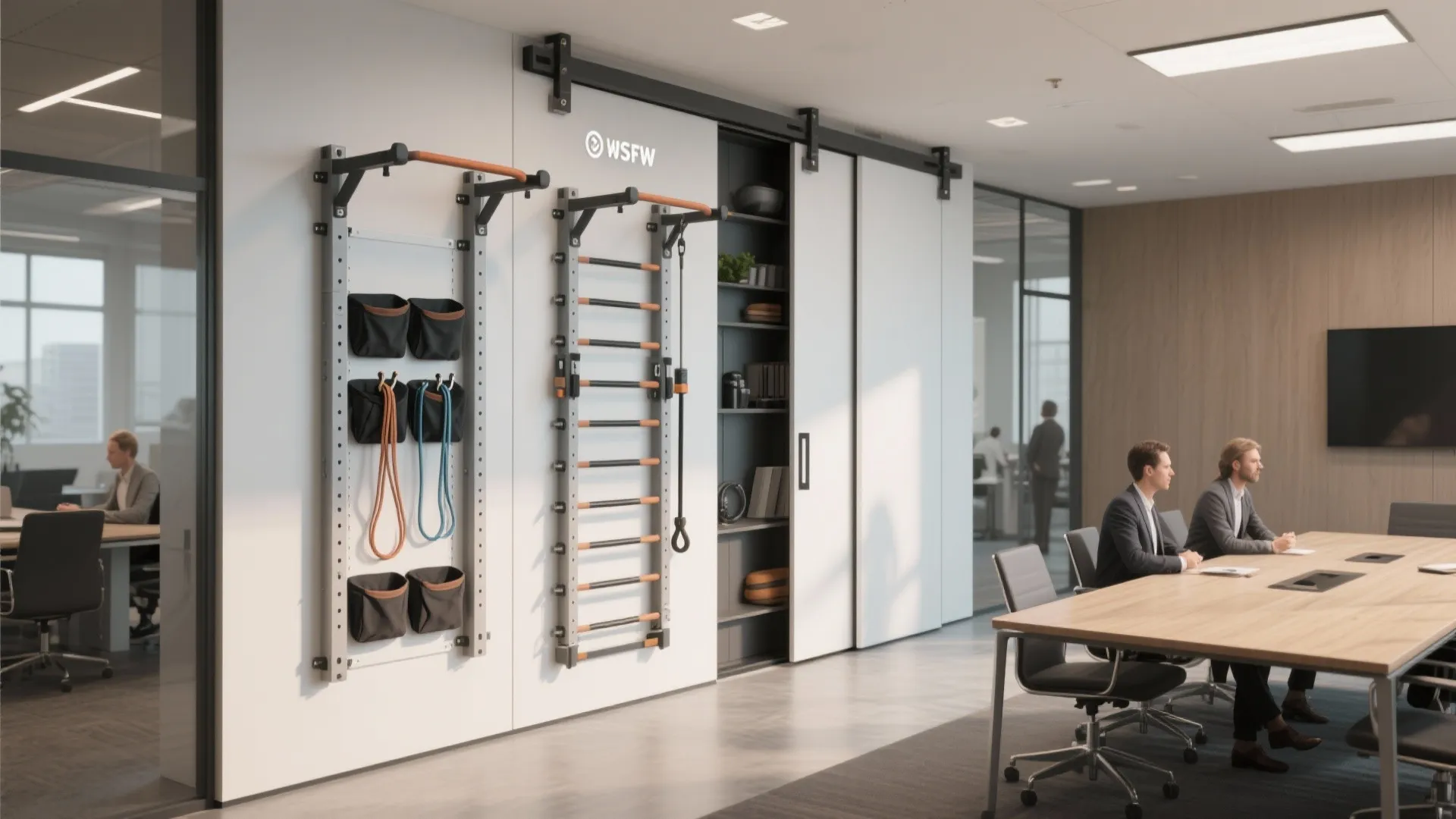 4. Wall-Mounted Vertical Gym: go vertical to stay compact