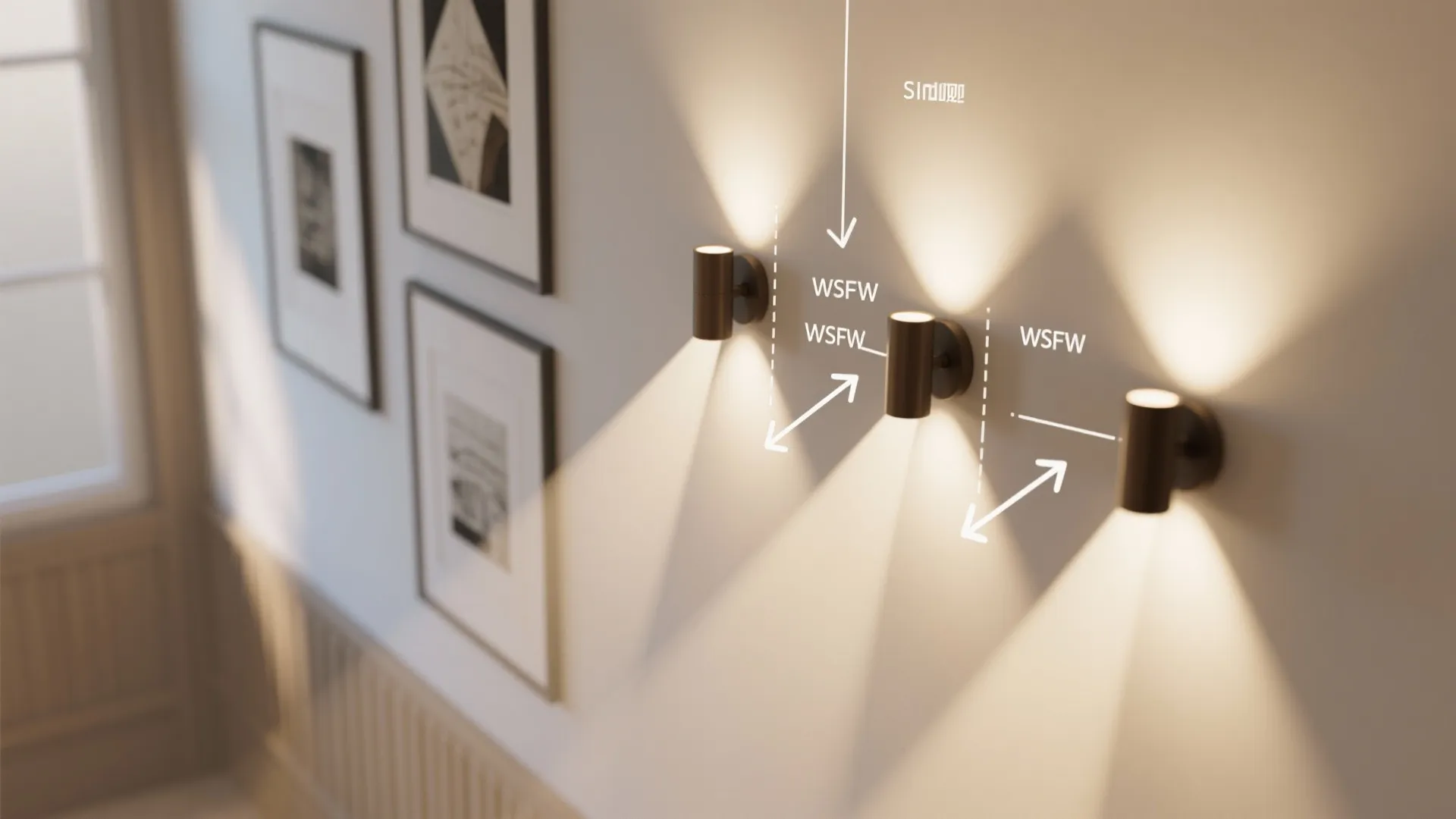 Directional shades for wall washing and art