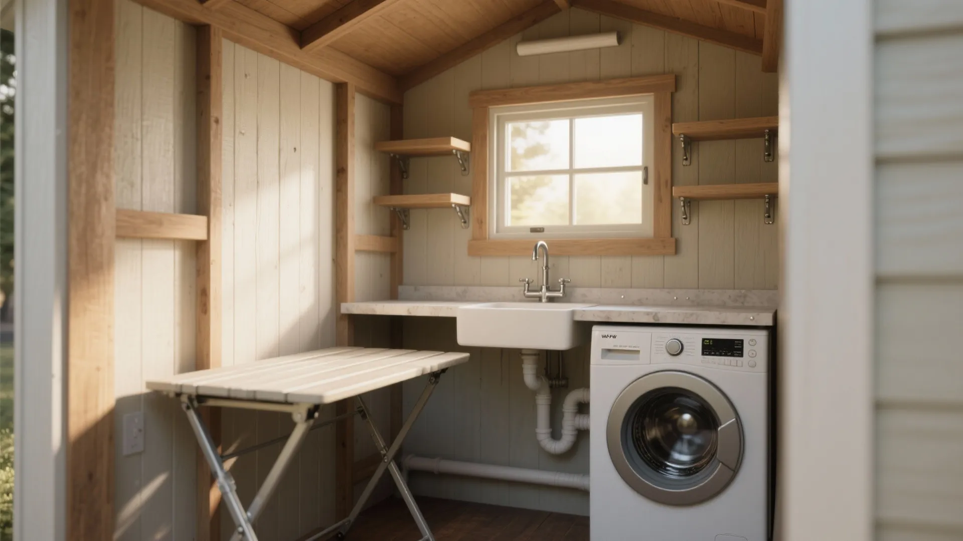 1. Wall-Mounted Washing Nook