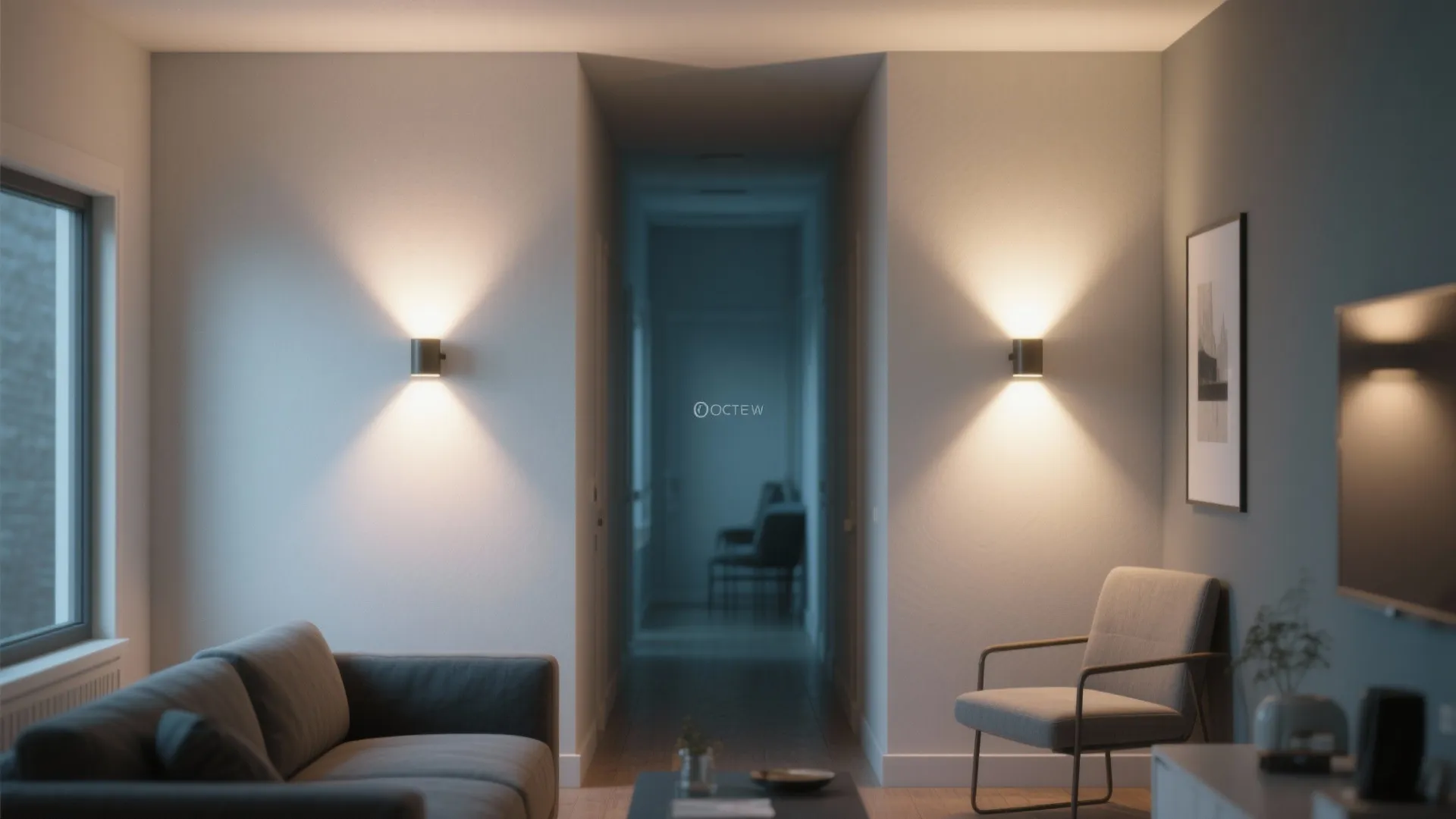 2. Wall-washed sconces to widen narrow rooms