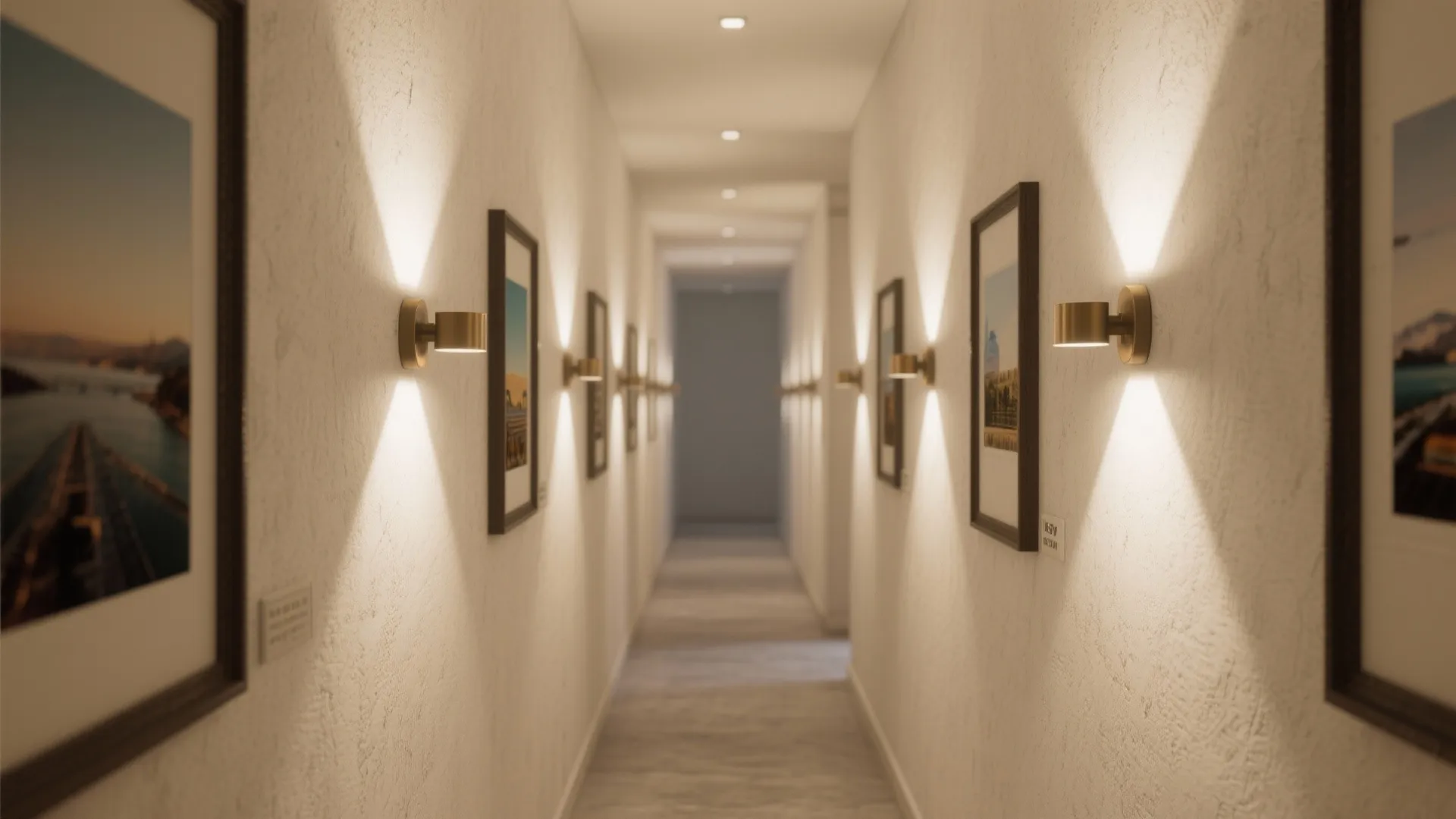 Layered lighting with wall washers