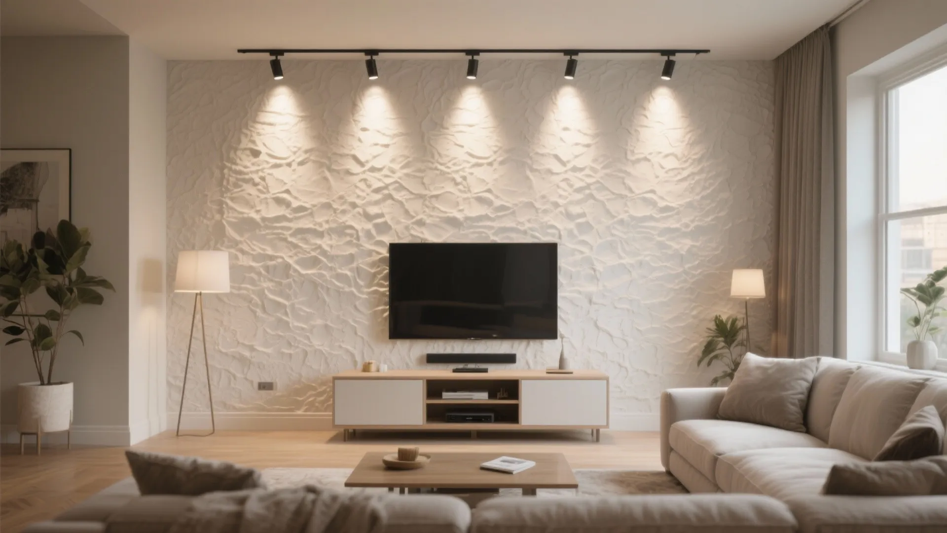 7. Layered Lighting with Wall Washers