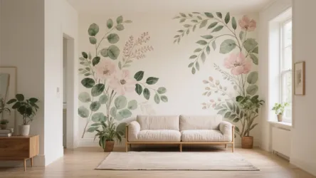5 Wall Flower Design Painting Ideas for Small Spaces