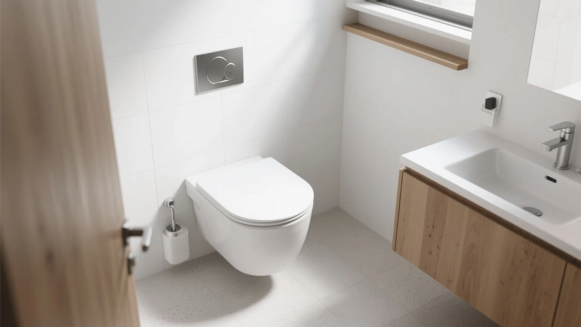 1) Wall-Hung WC with a Concealed Cistern