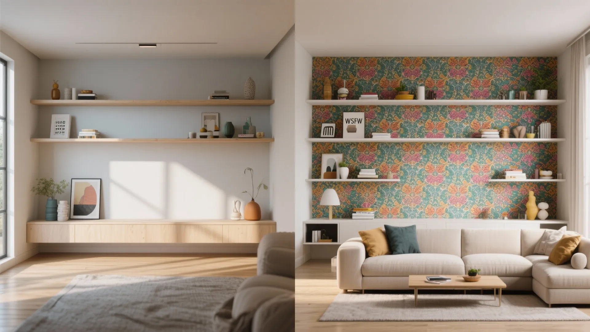 5. Back Panel Wallpaper or Paint