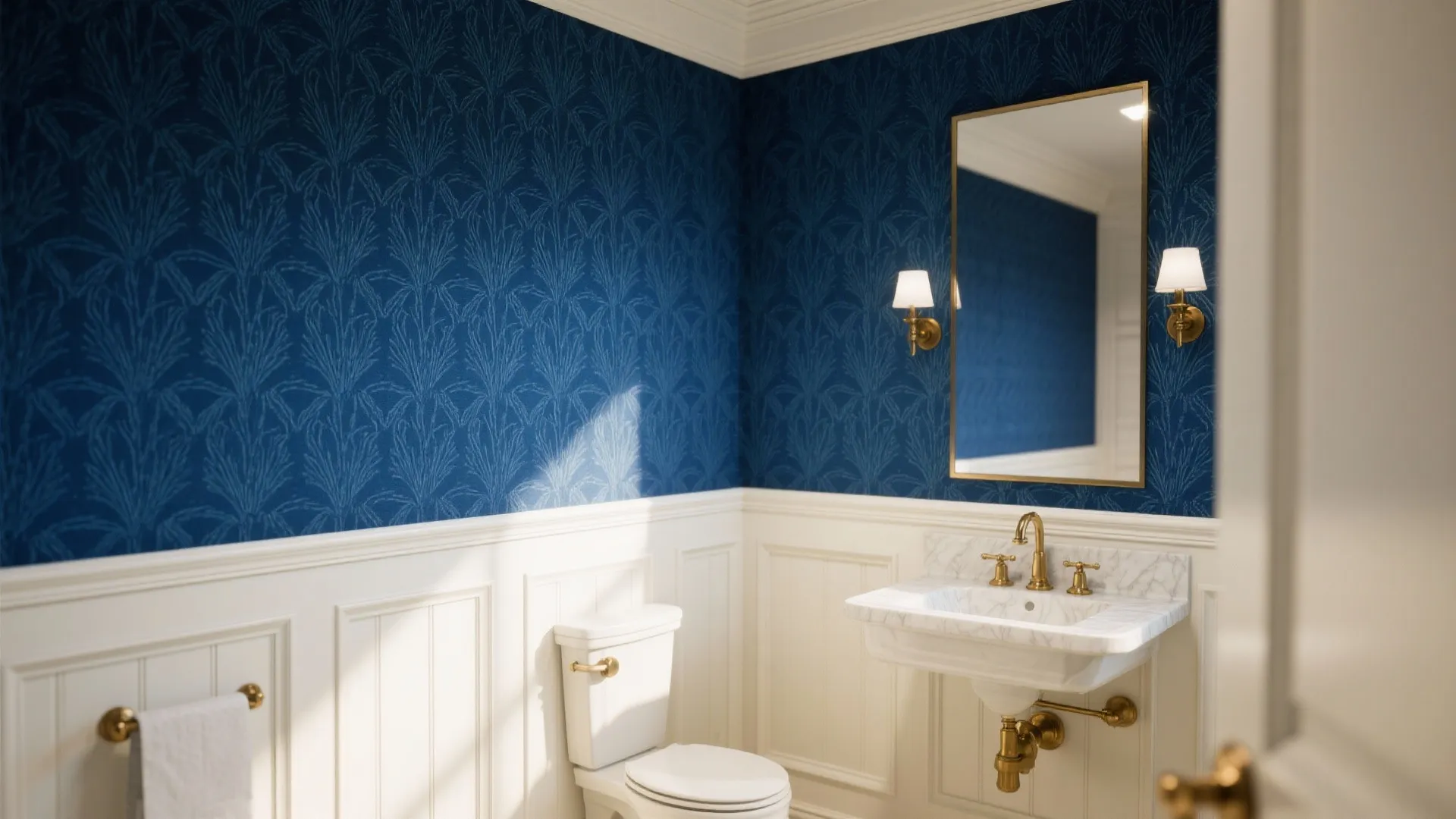Statement Wallpaper or Color Blocking as the Showpiece