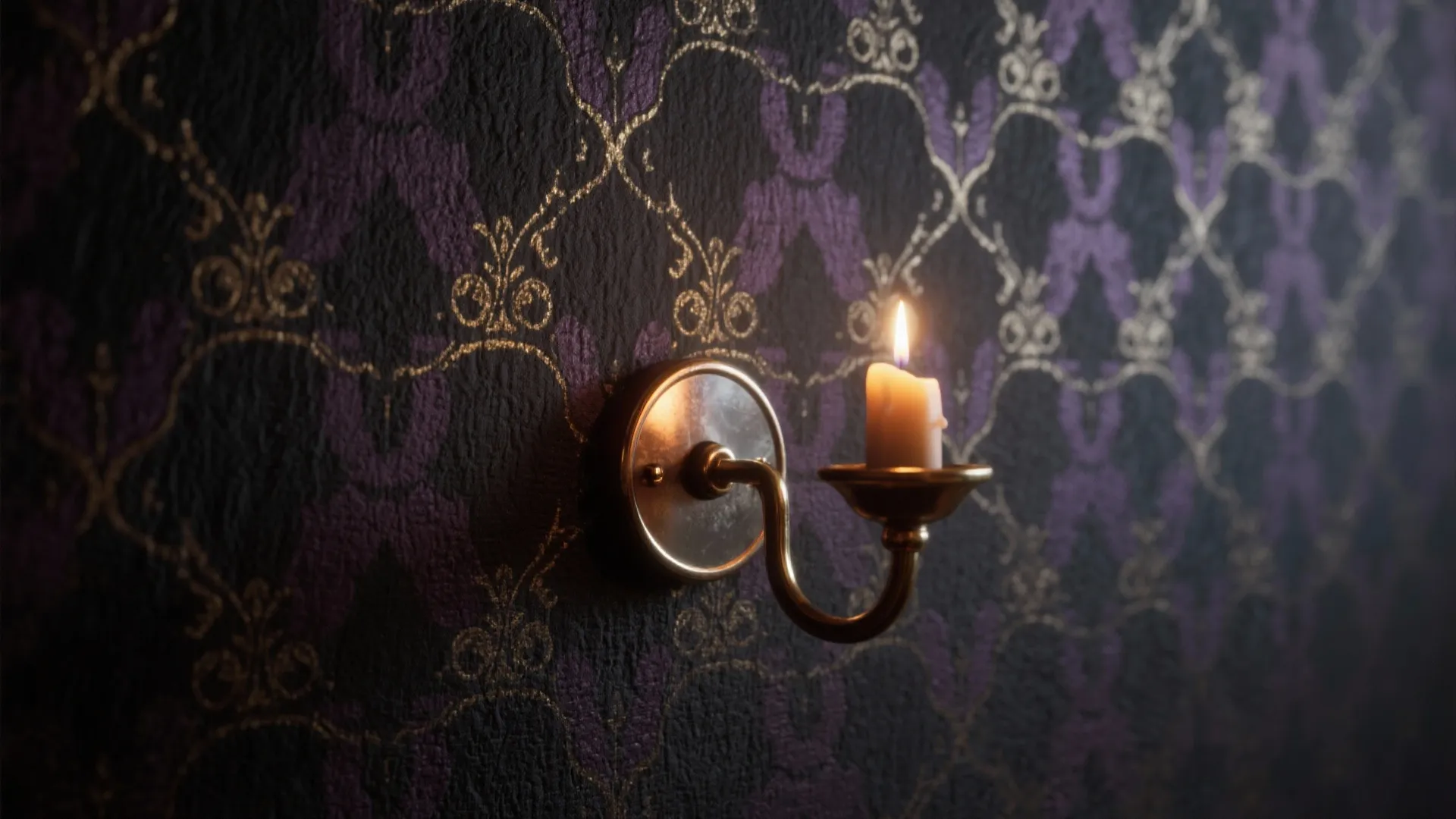 3. Moody Wallpaper and Metallic Highlights