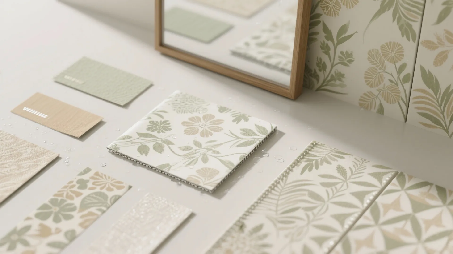 2. Moisture-proof wallpaper panels for pattern without commitment