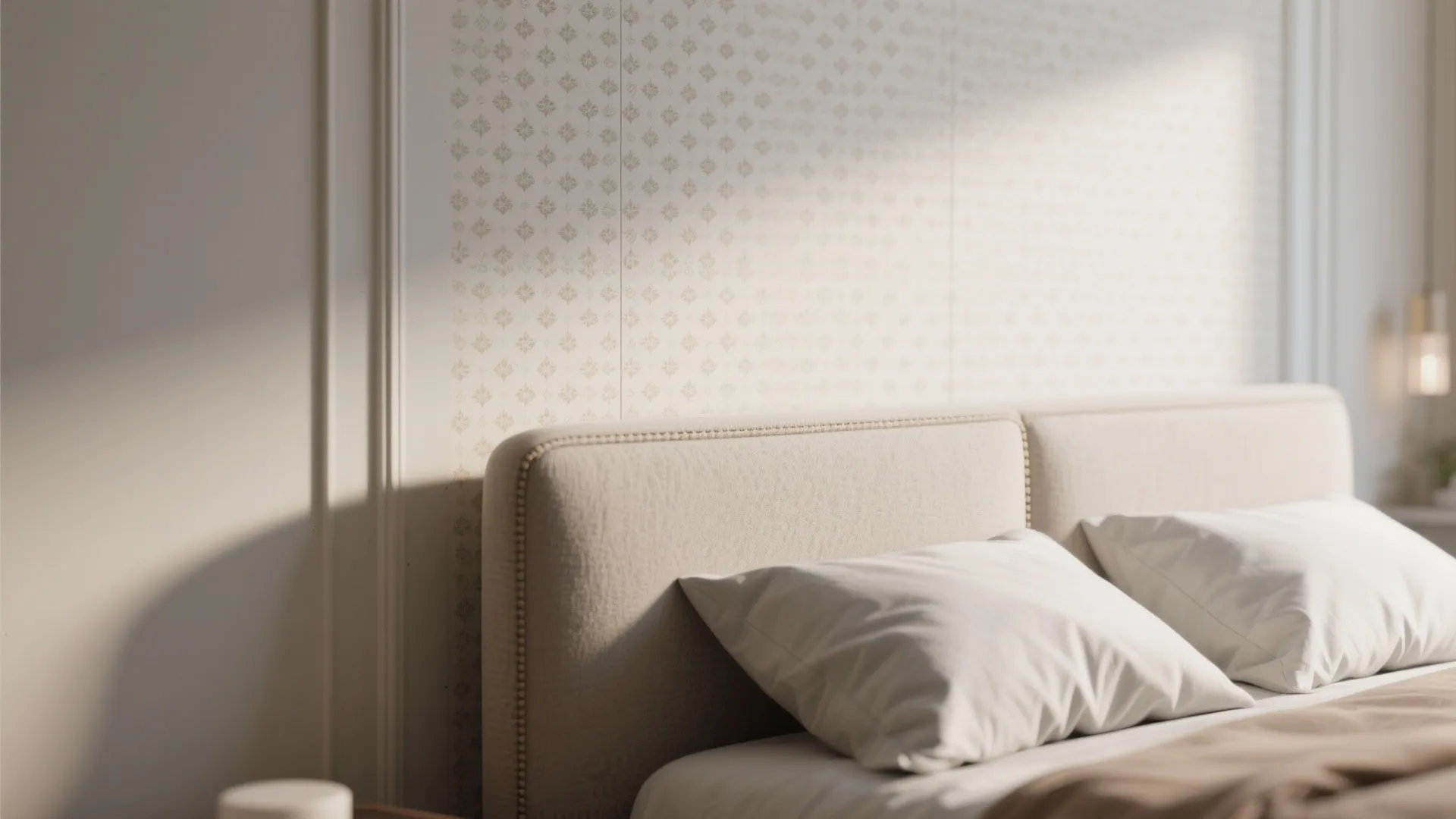 5. Narrow Wallpaper Stripe with Subtle Pattern