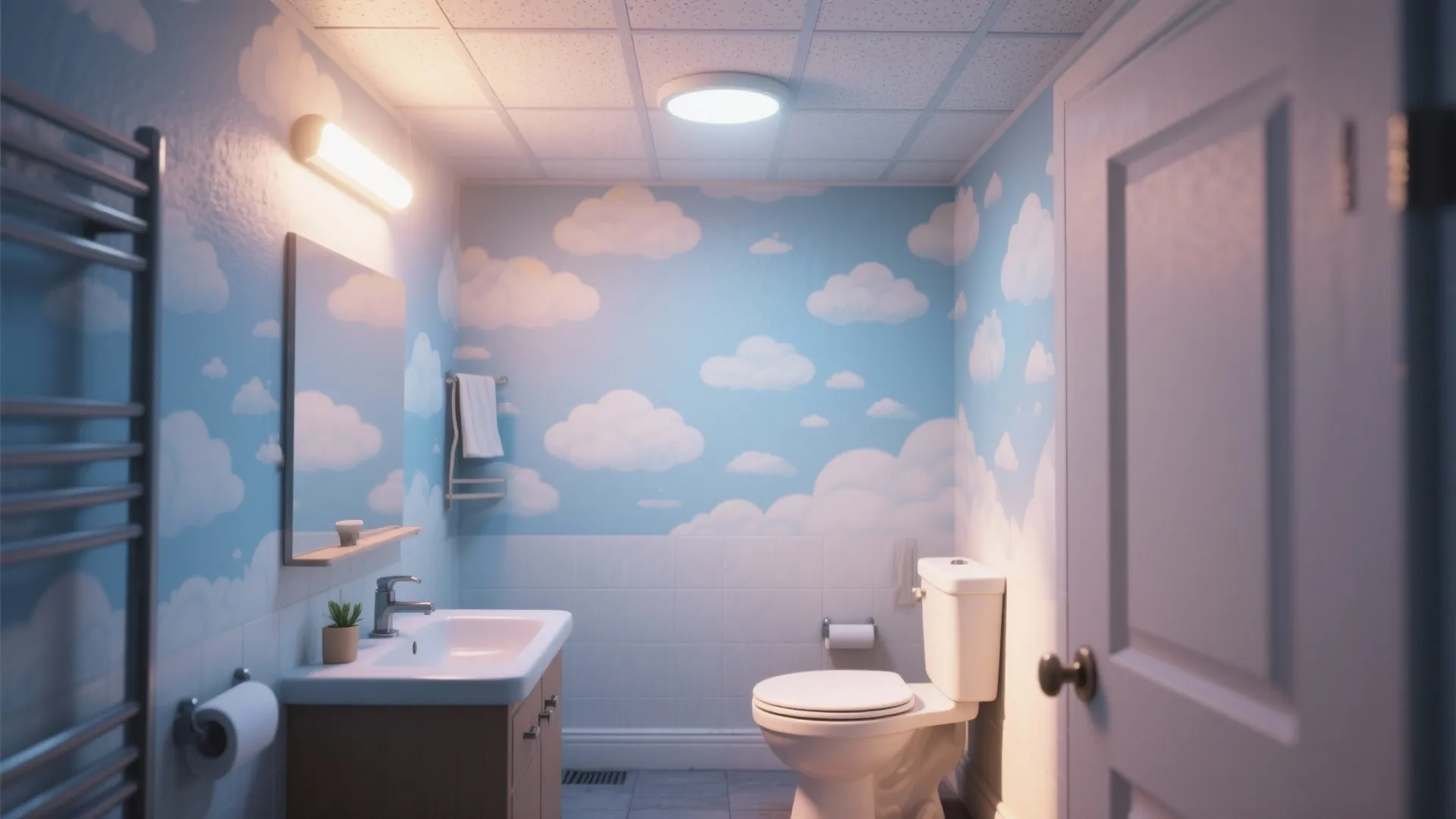 9. Wallpapered Ceiling