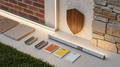 Modern Material Display Wall with LED Lighting