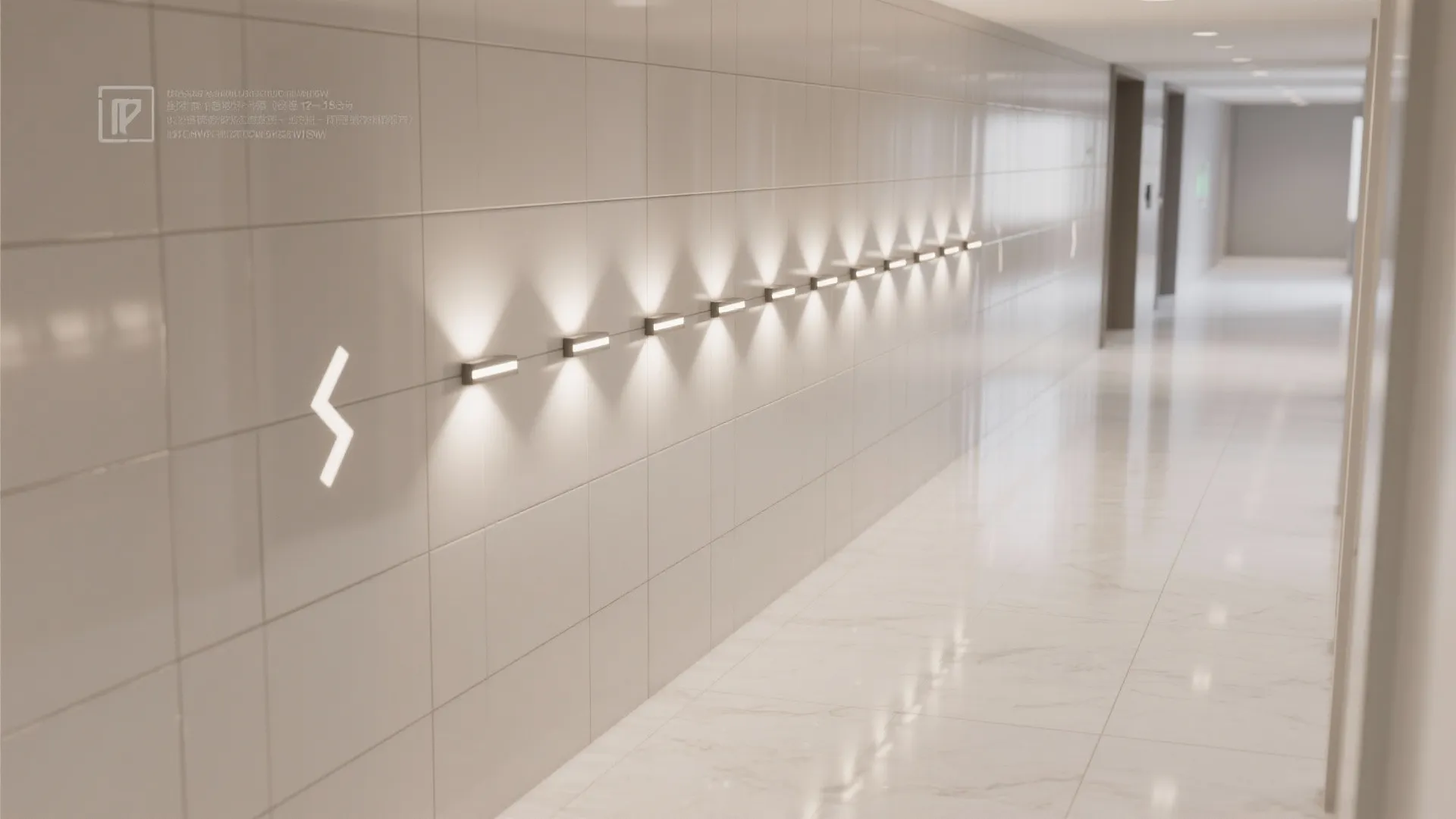 Glossy Tiles with Low-Profile Lighting