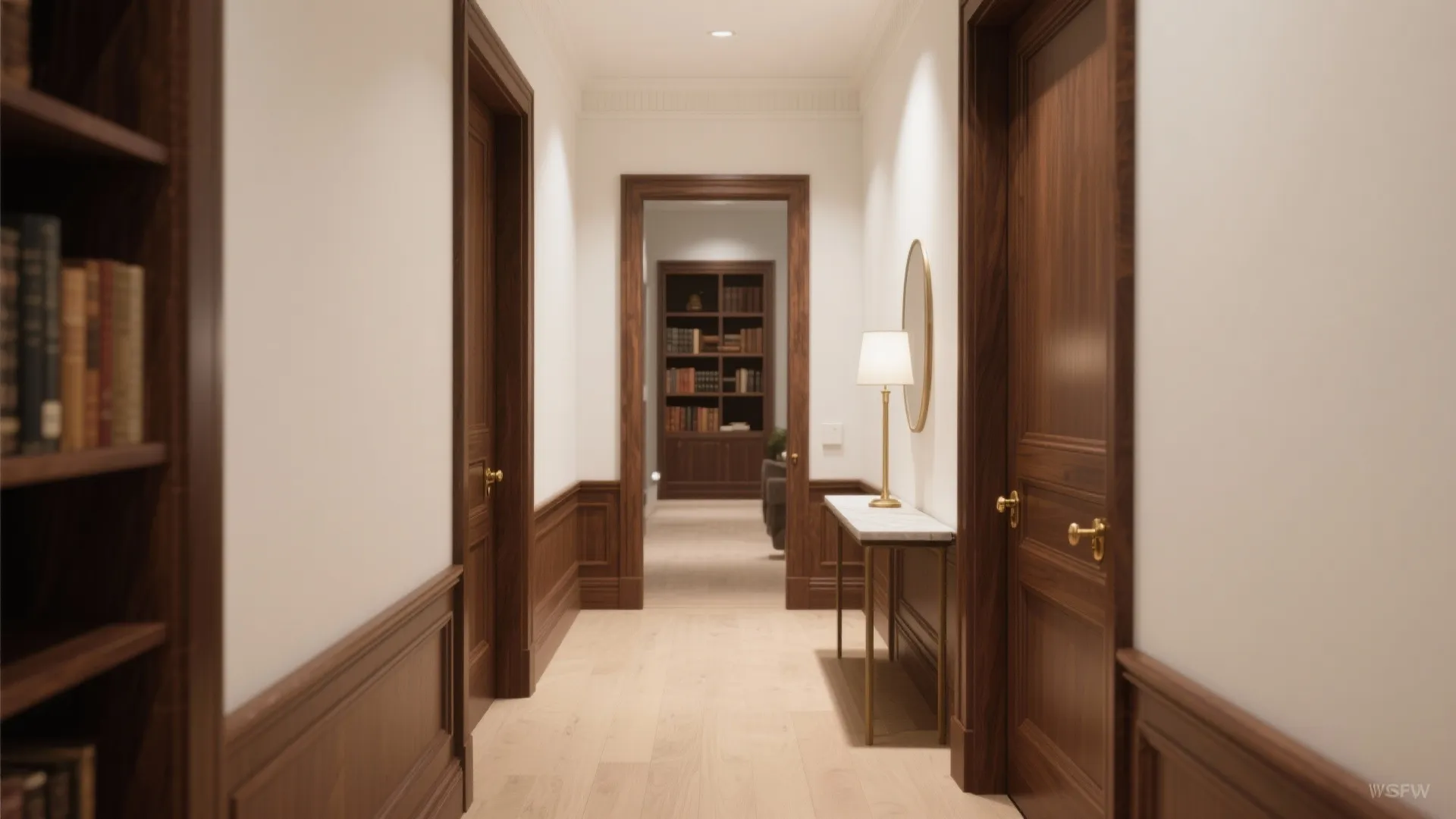 Walnut Accents for Depth and Contrast