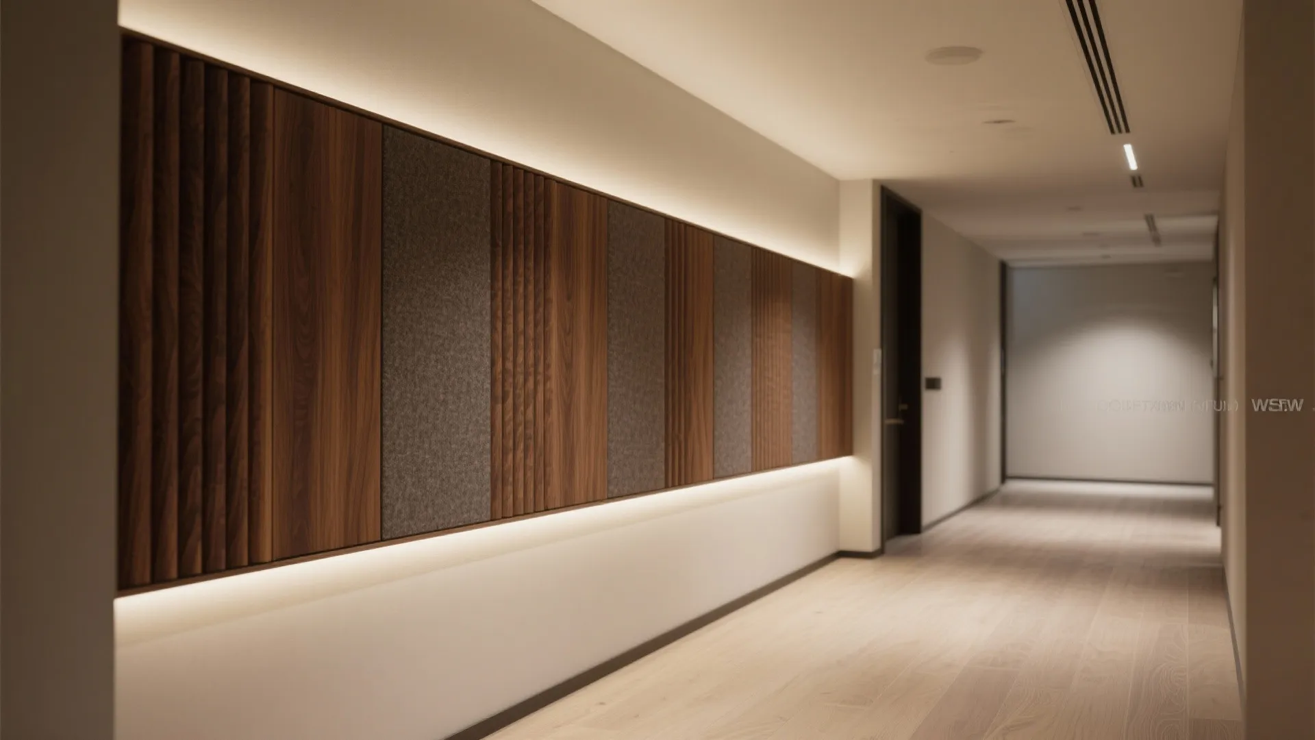 Textured Wood Panels with Acoustic Backing