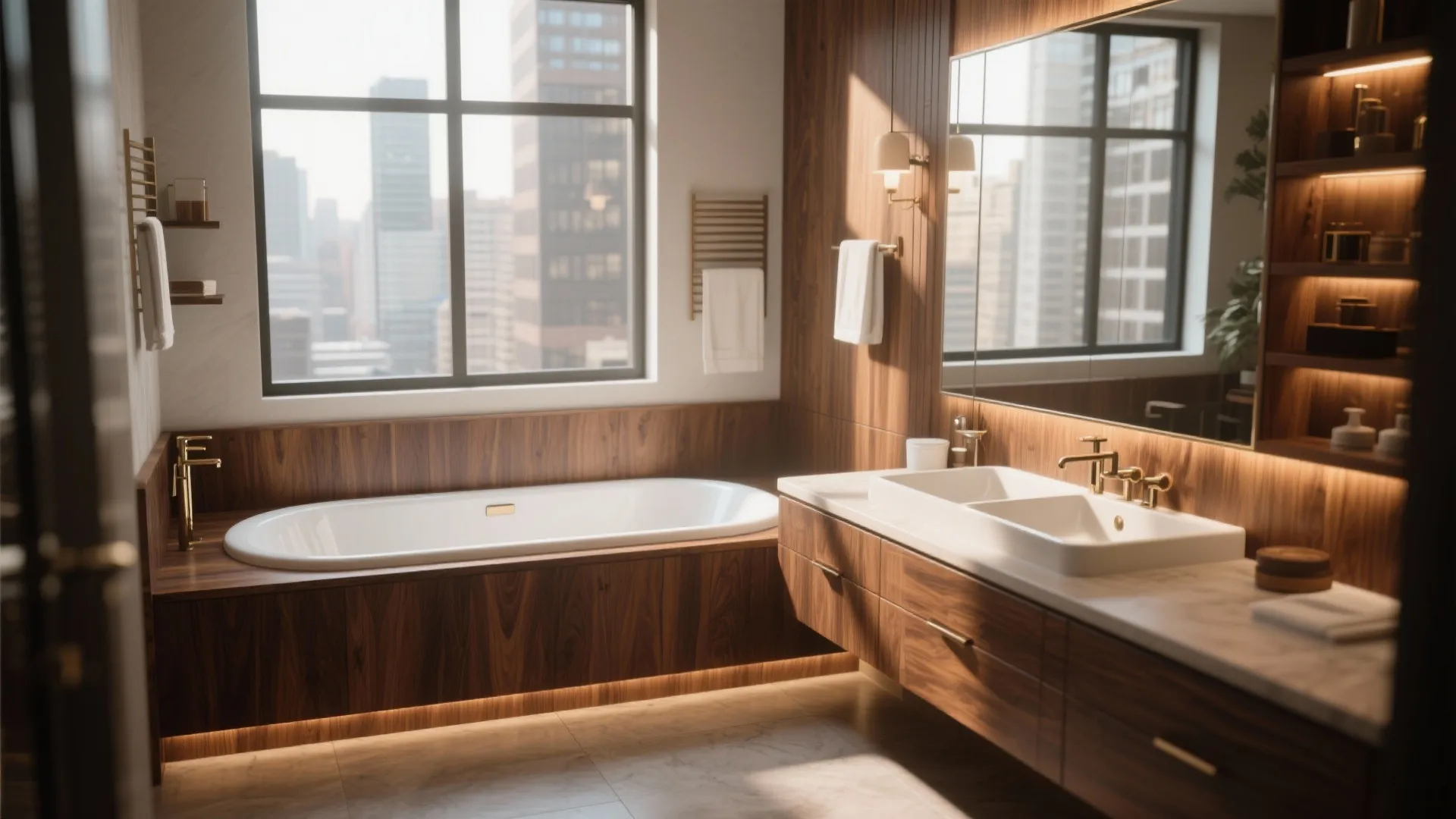 8. Wooden Bathtub Surround