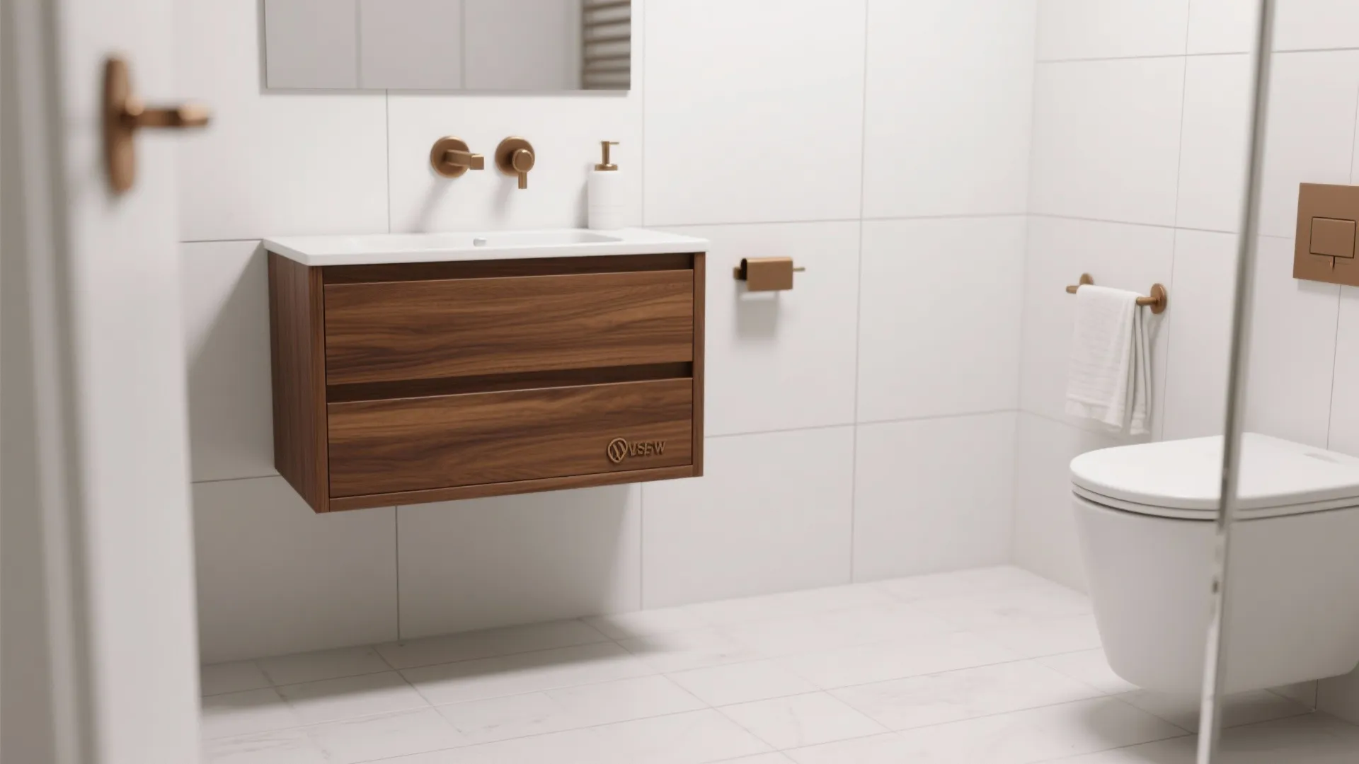 2. Choose warm-tone wood for contrast