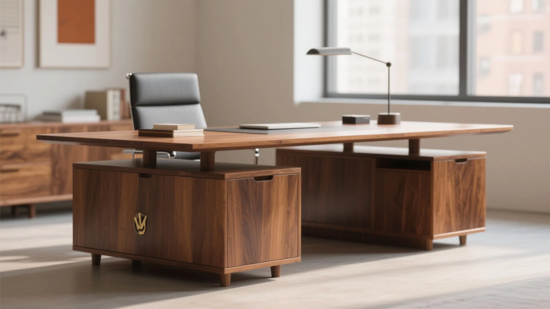 1. Classic Wooden Desk as a Focal Point