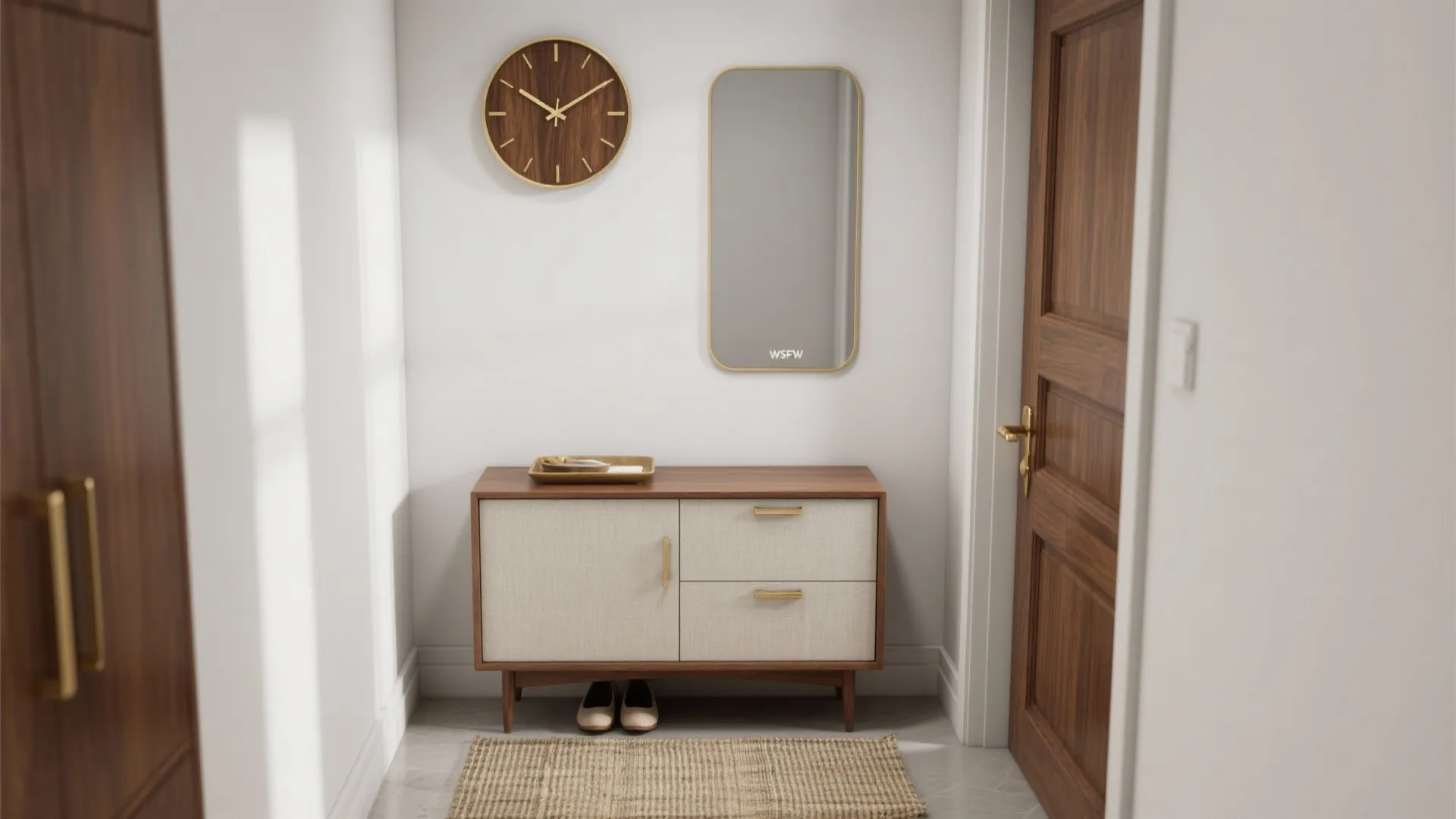 Mid-century Warmth: Walnut Clock for the Entryway