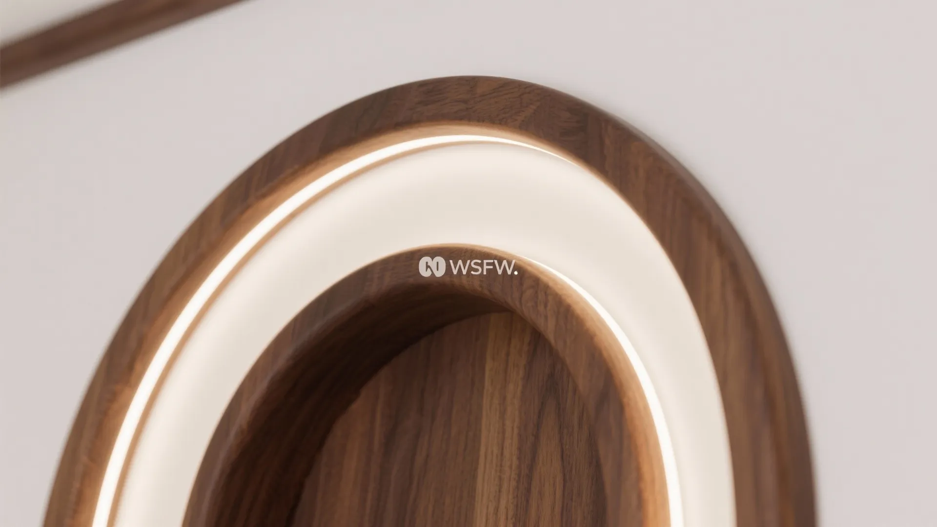 Statement Walnut Arch with Integrated Lighting