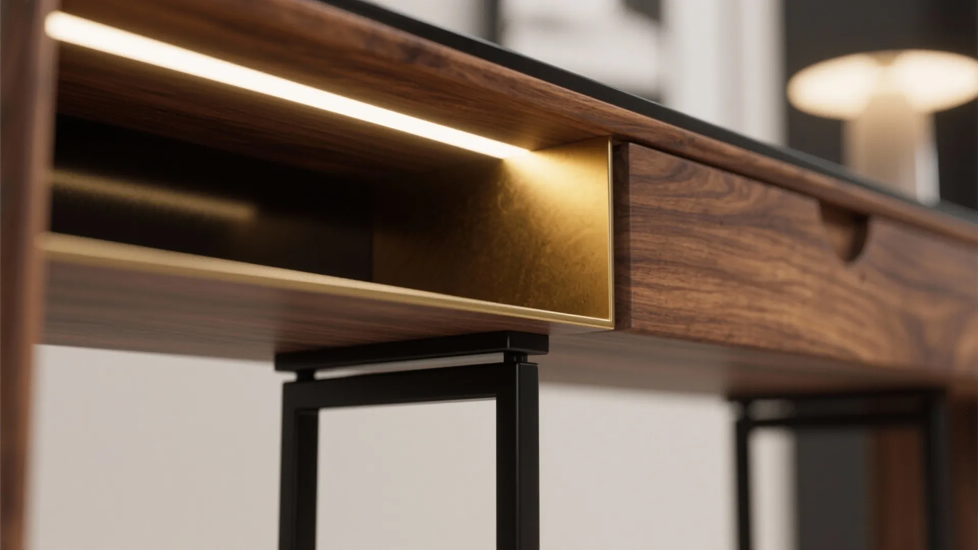 #2 Mix Walnut with Sleek Metal Accents