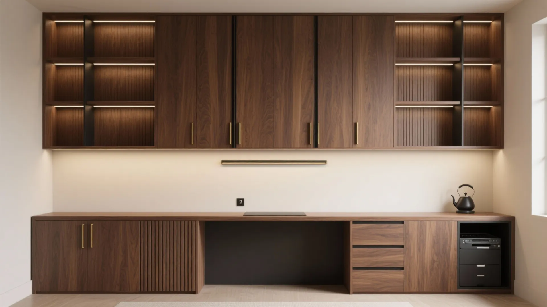 Built-in Millwork With Concealed Storage