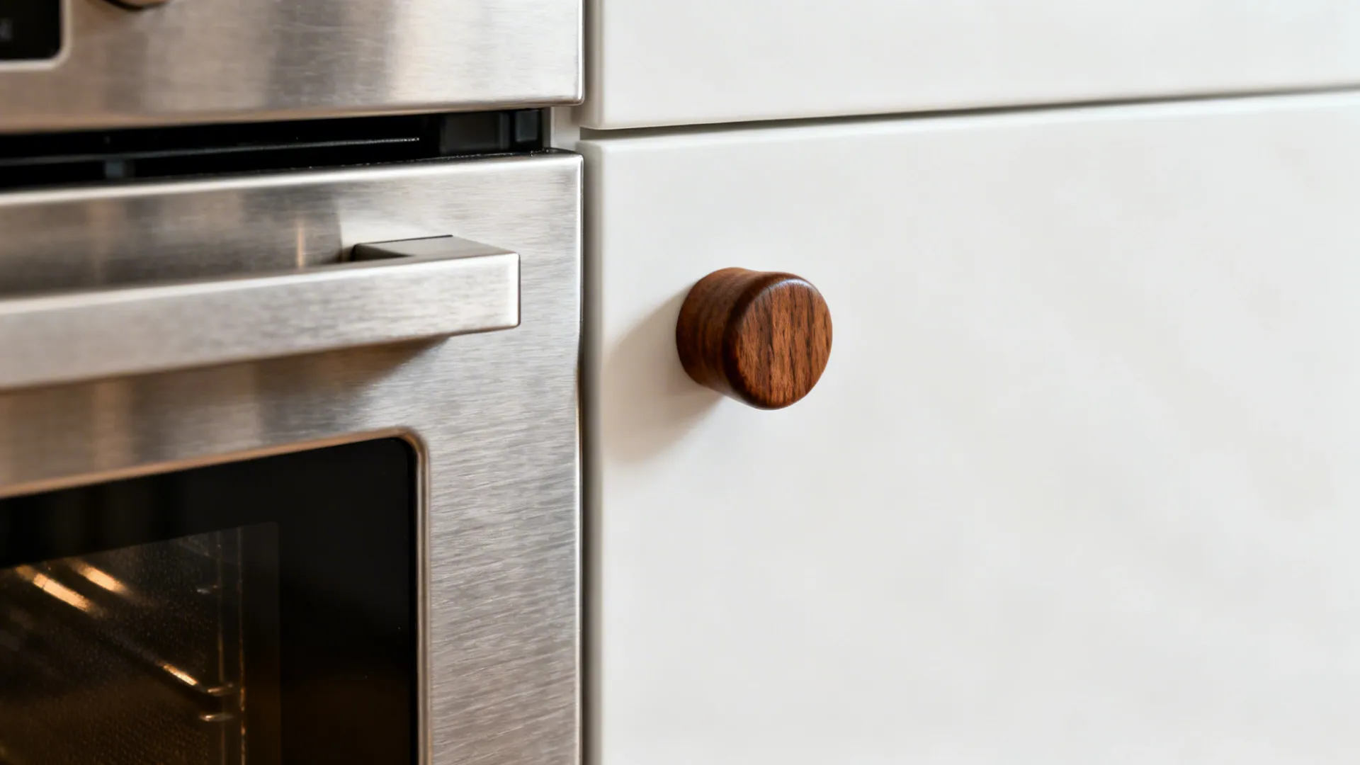 Warm Wood Accents to Soften Metal Appliances