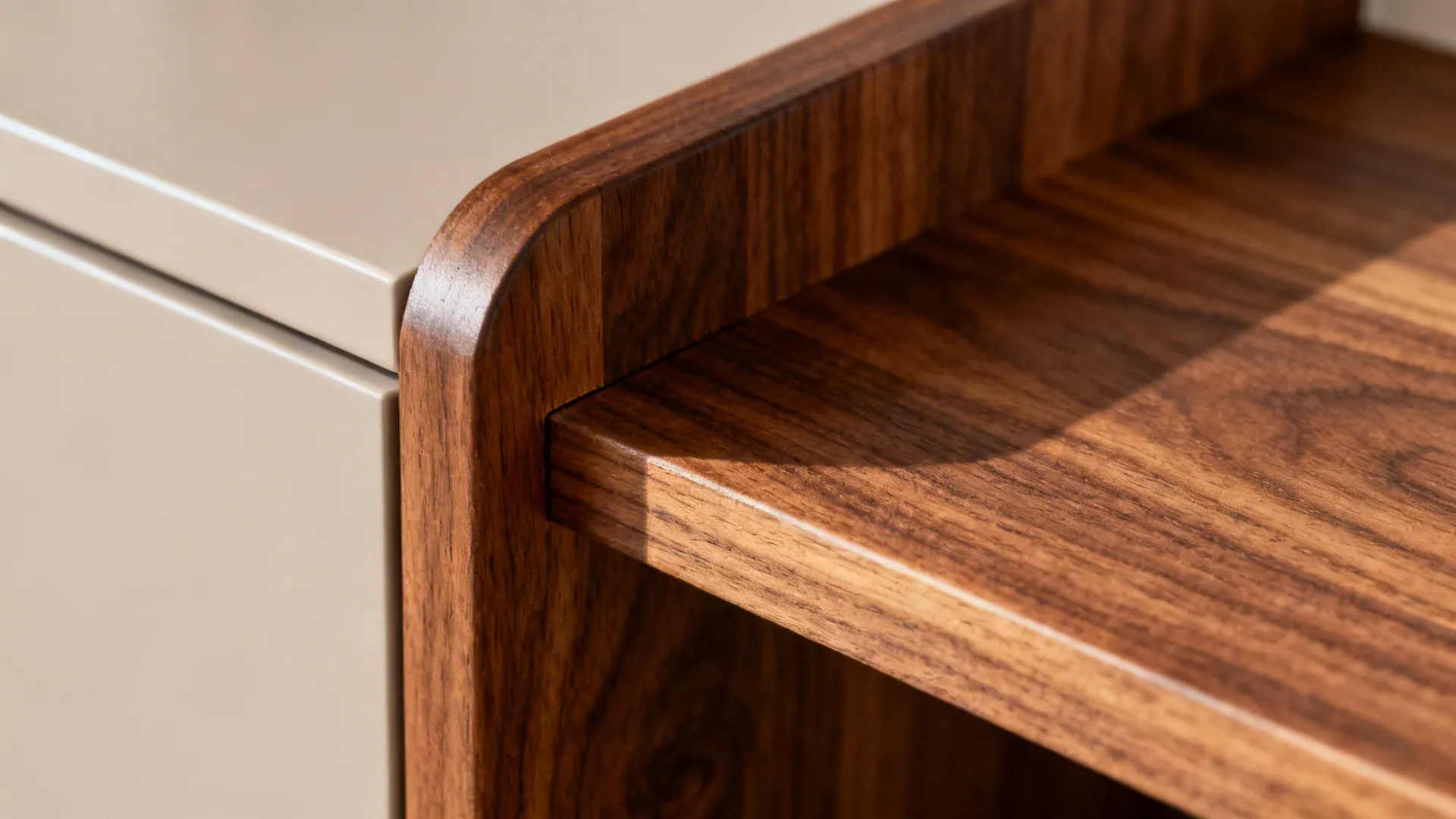 Warm Wood Accents to Soften the Transition