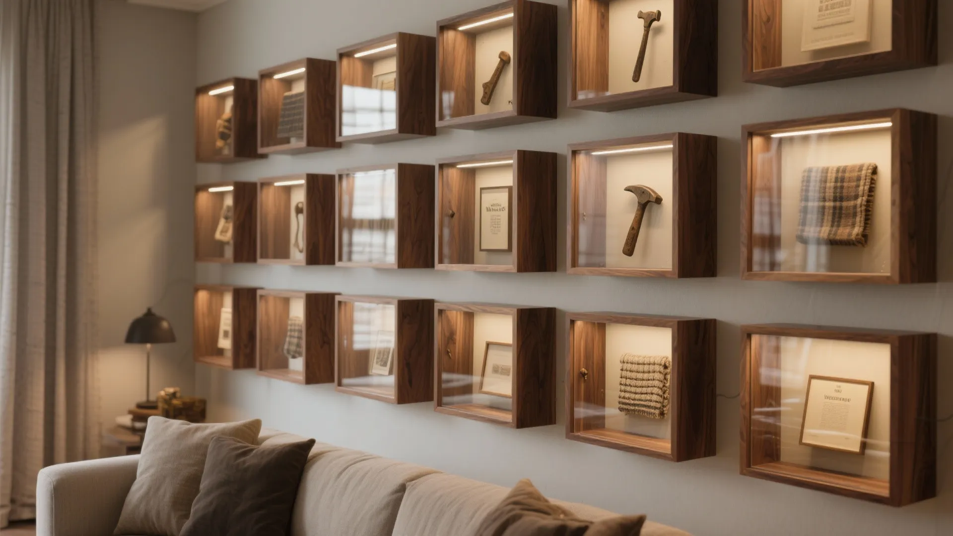 Framed Wood + Glass Shadow Boxes