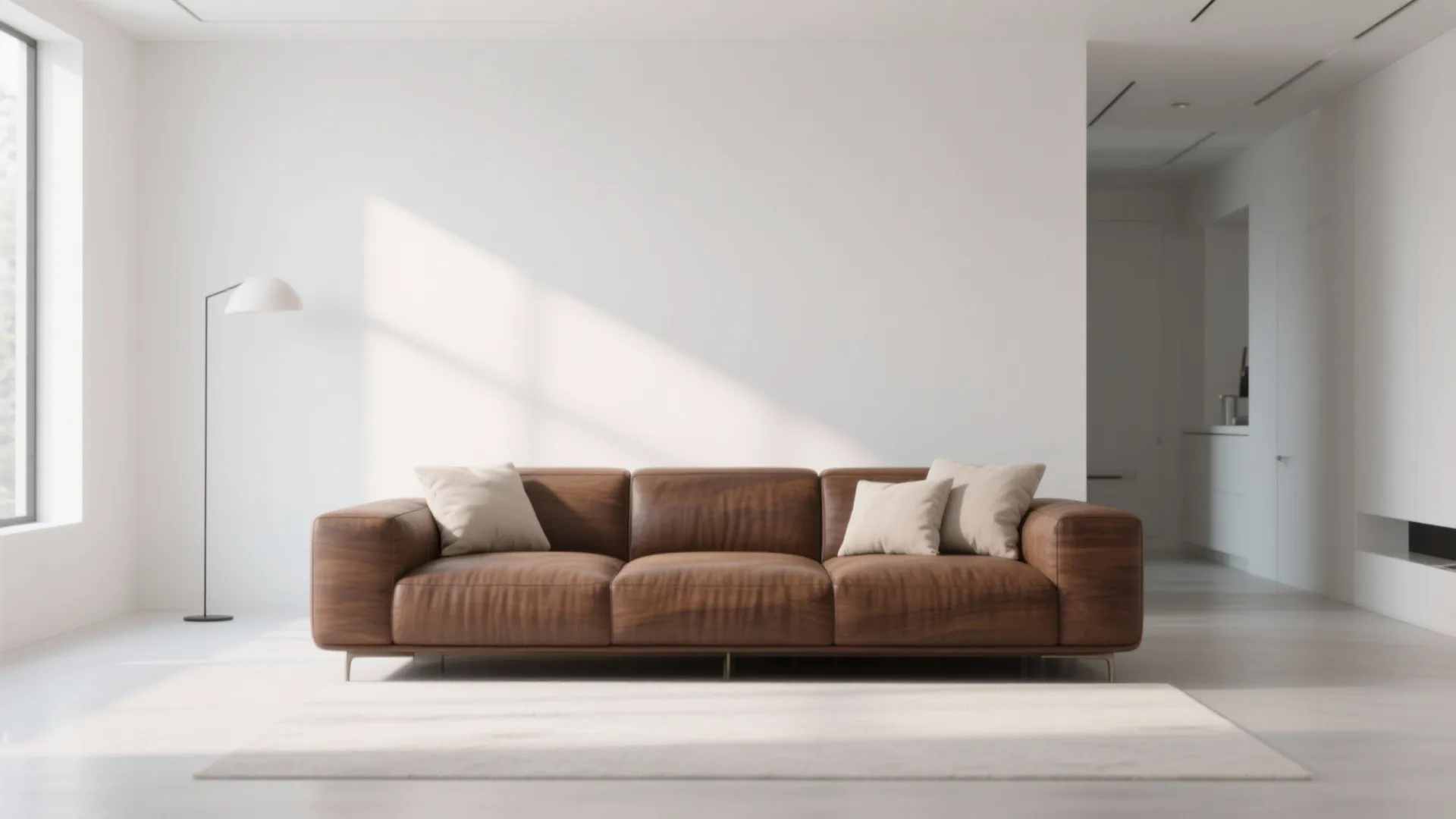 1. Minimalist Contrast with White Walls