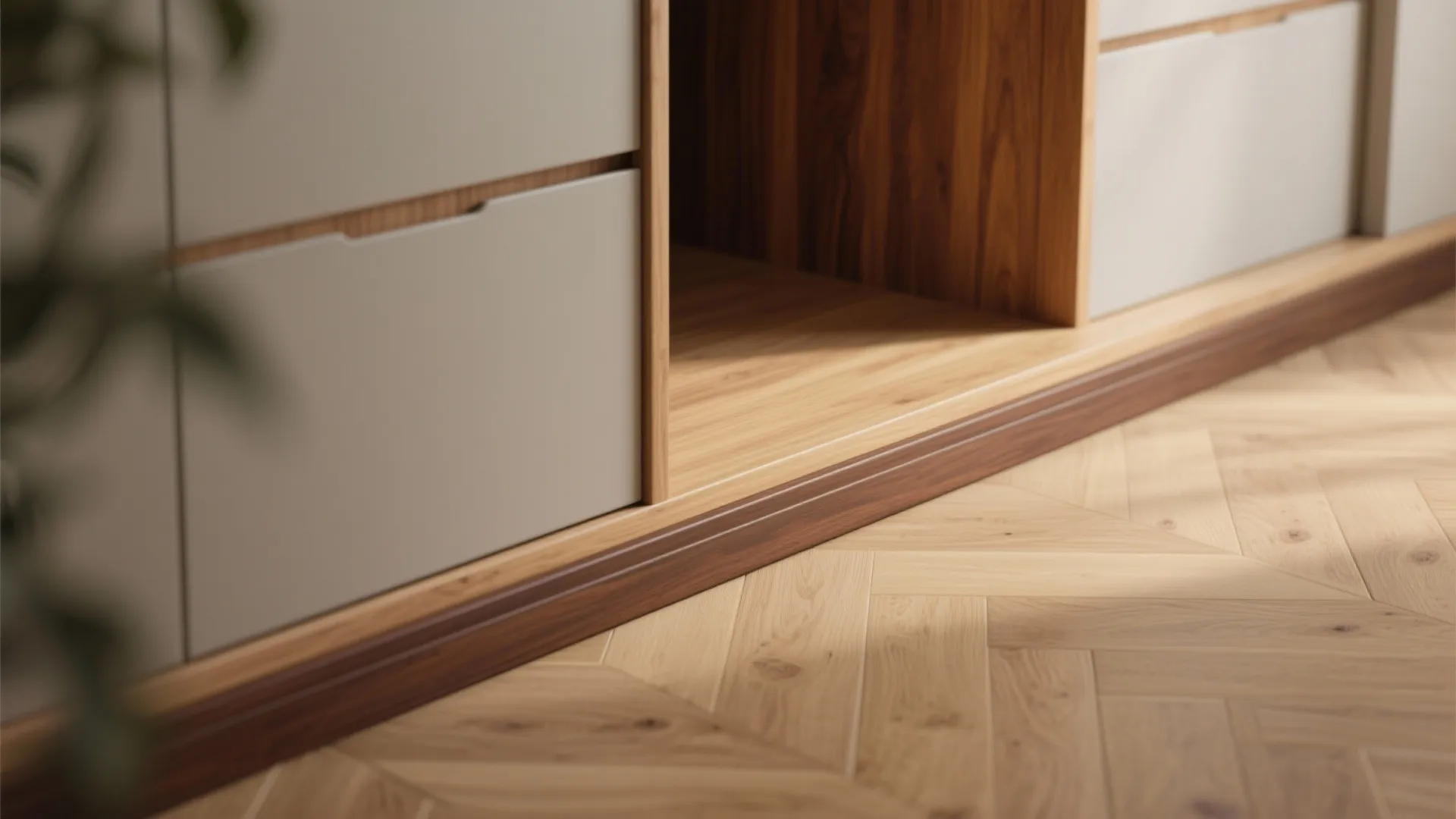 Wood accents for warmth without clutter