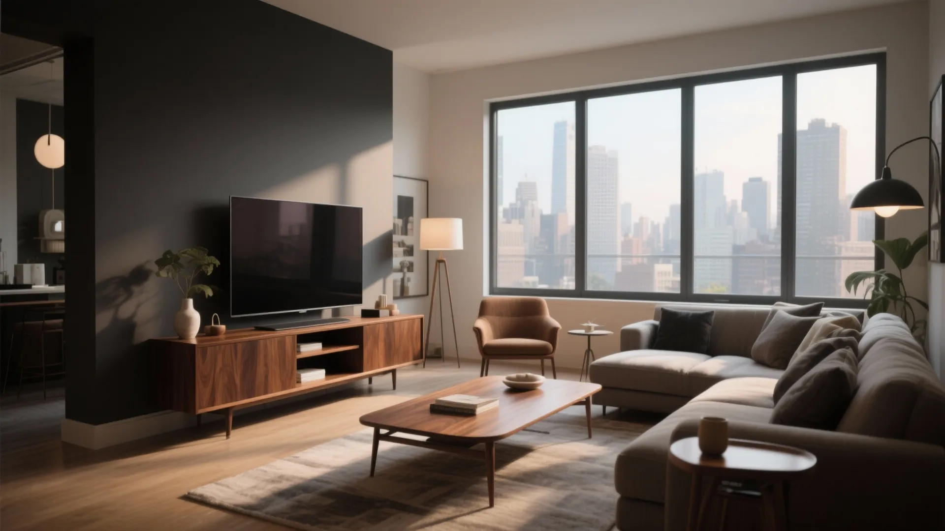 2. Solid Walnut TV Console