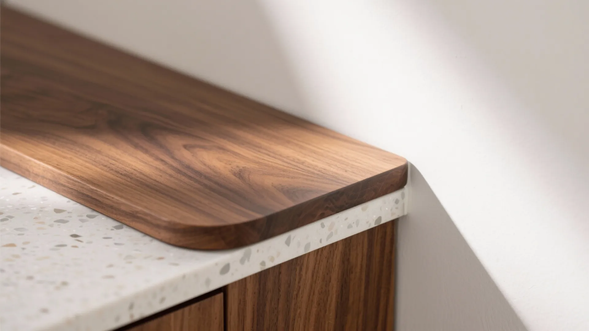 Warm Minimalism: Wood Accents, Not Wood Floors